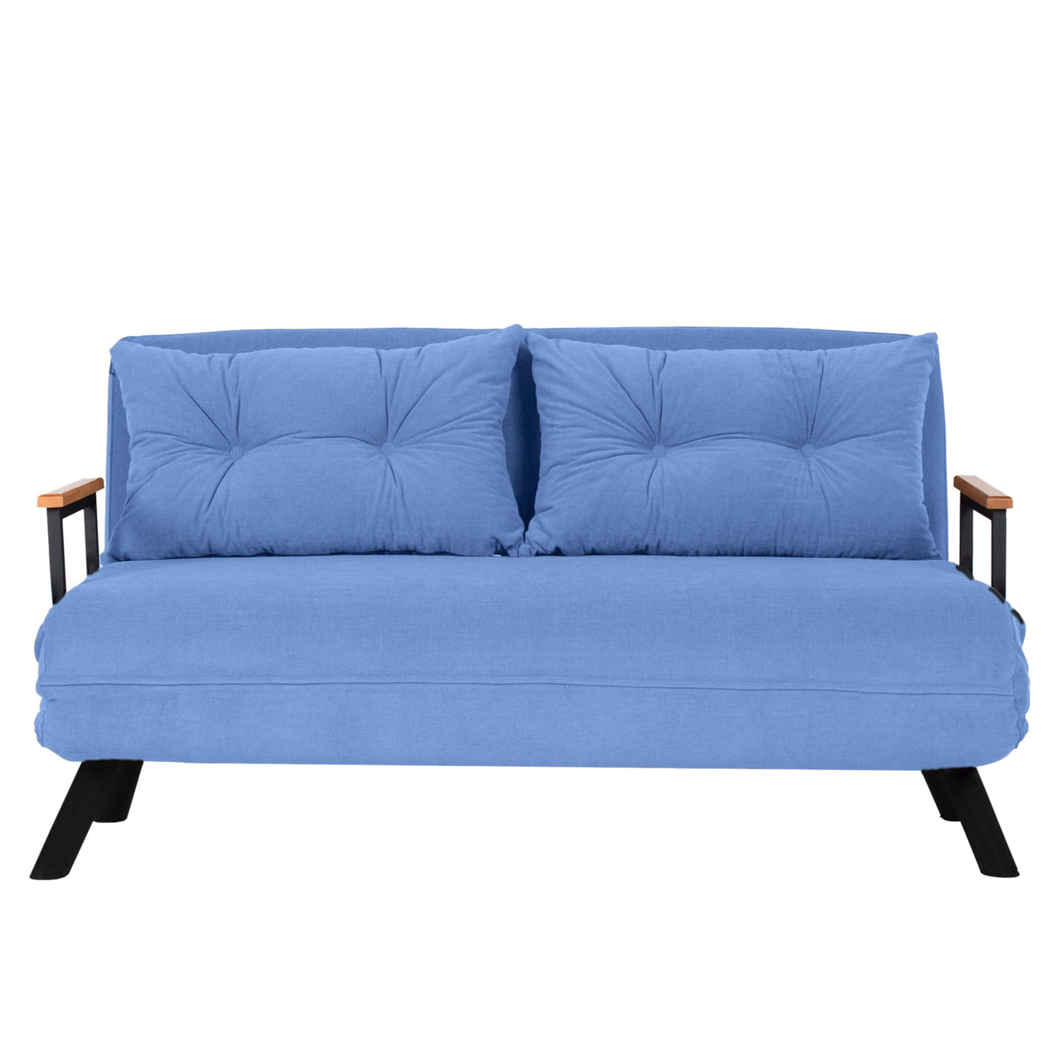 Canapea extensibila, Hanah Home, metal, albastru, 175x133 cm — imaginea 4