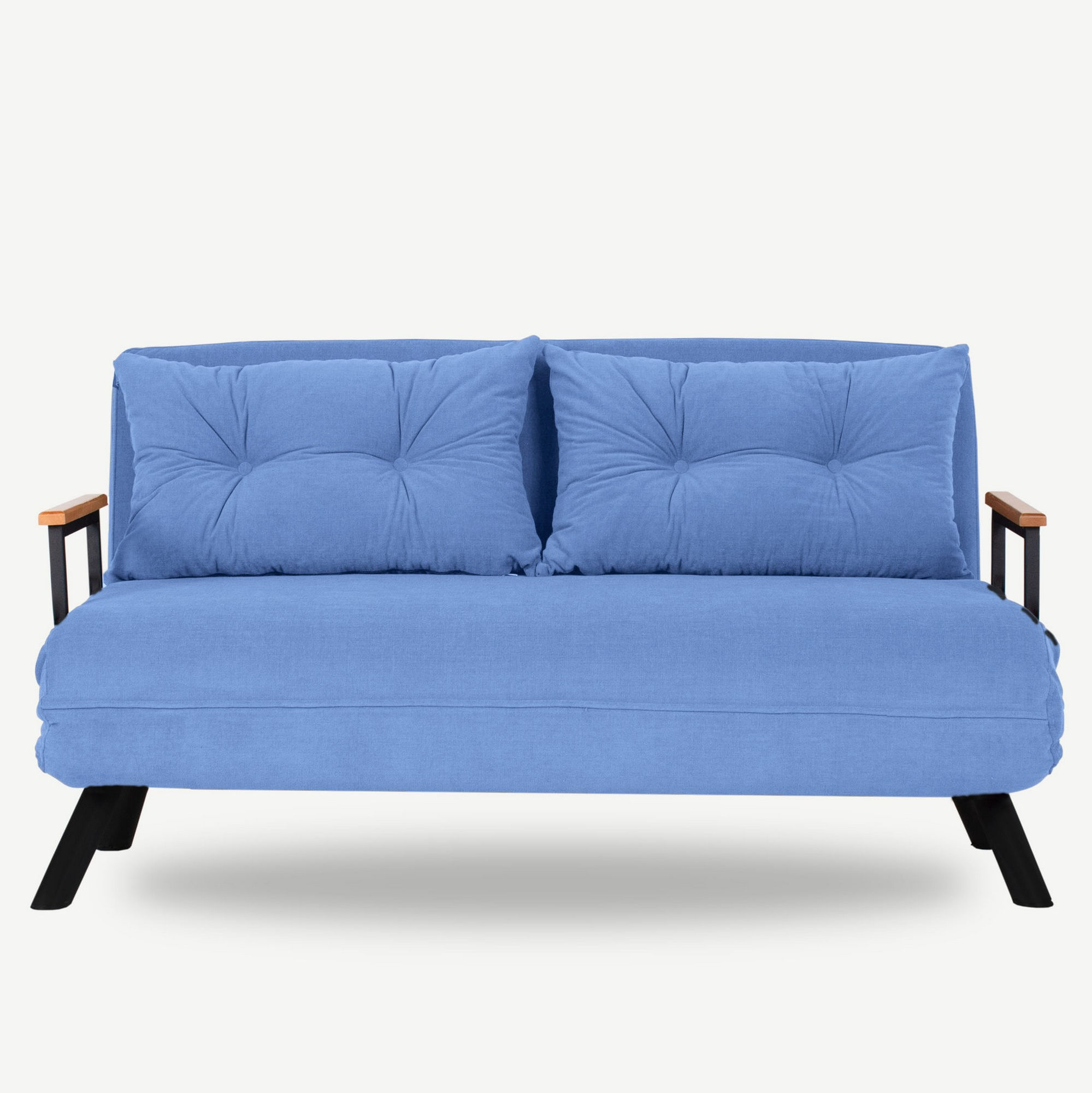 Canapea extensibila, Hanah Home, metal, albastru, 175x133 cm — imaginea 5