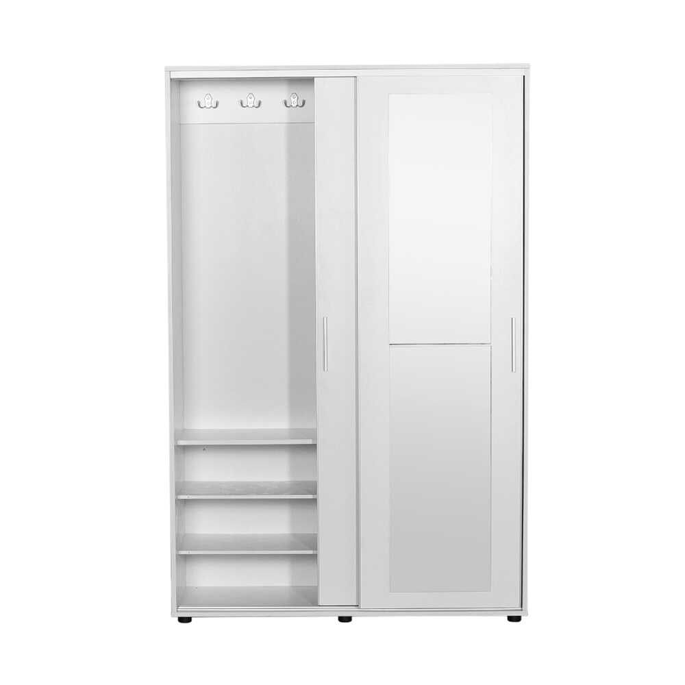 Dulap hol, Hanah Home, pal melaminat, alb, 120x38x187 cm — imaginea 6