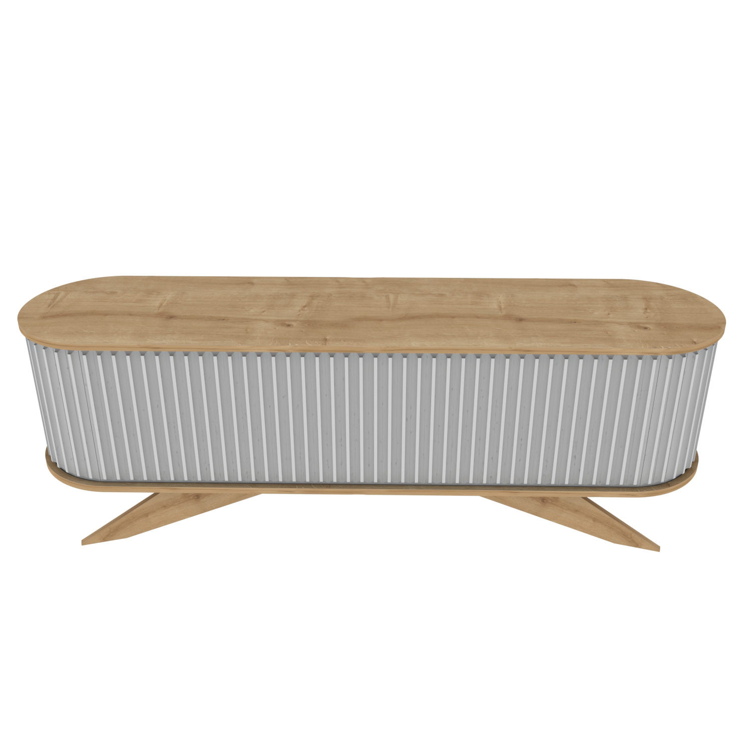 Comoda tv, Hanah Home, pal melaminat, safir si alb, 180x43x60 cm — imaginea 5