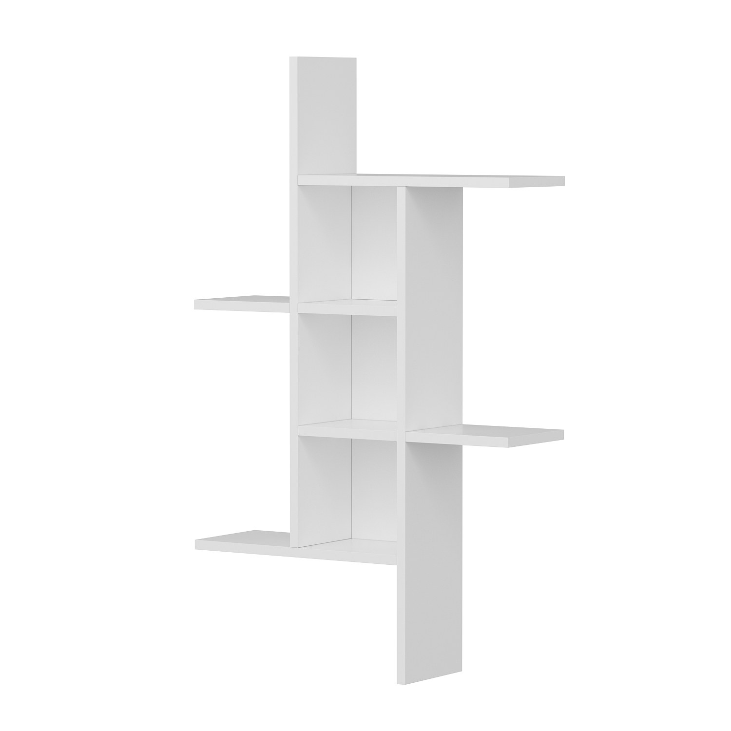 Raft de perete, Hanah Home, panou de particule acoperit cu melamina, alb, 68x20x113 cm — imaginea 2