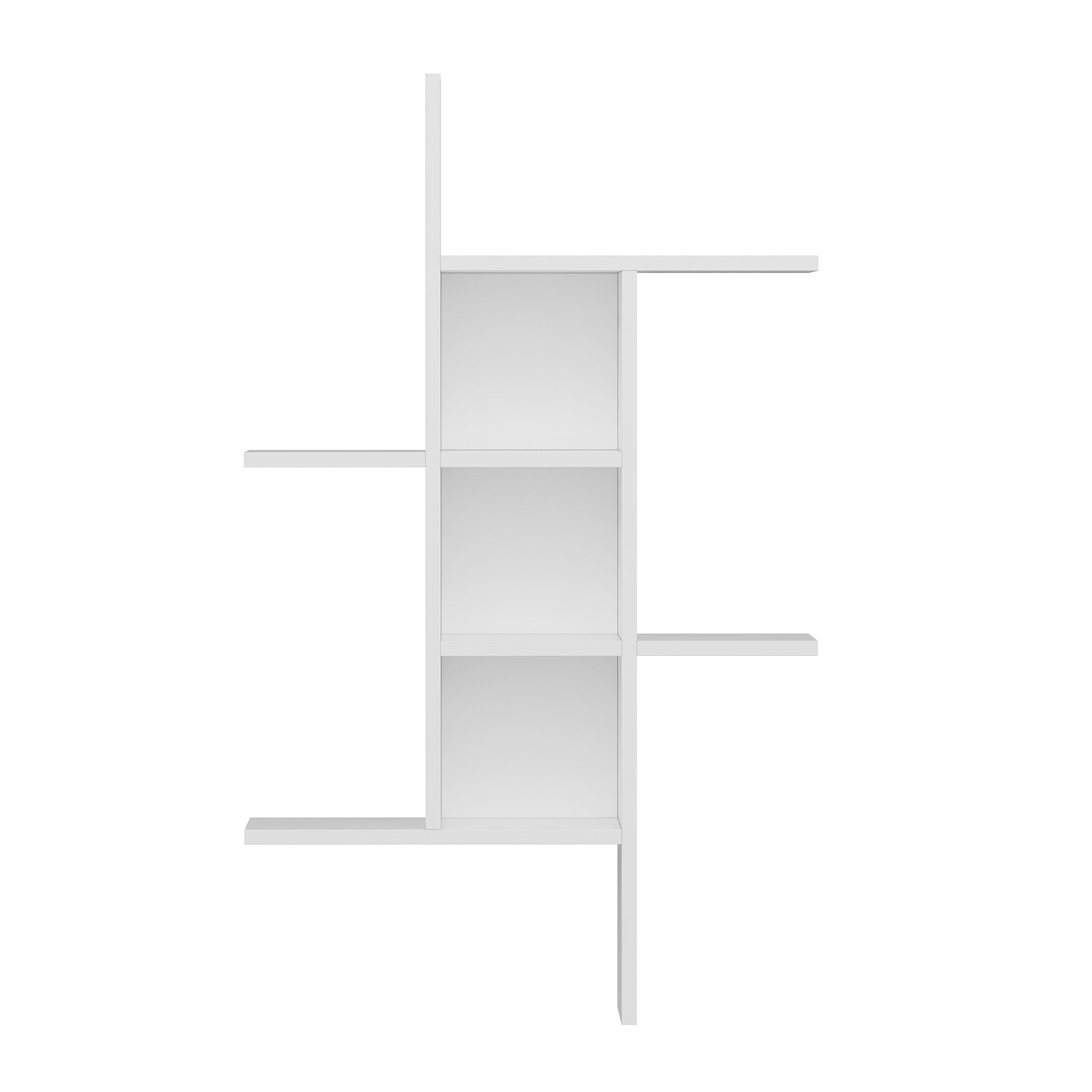 Raft de perete, Hanah Home, panou de particule acoperit cu melamina, alb, 68x20x113 cm — imaginea 4