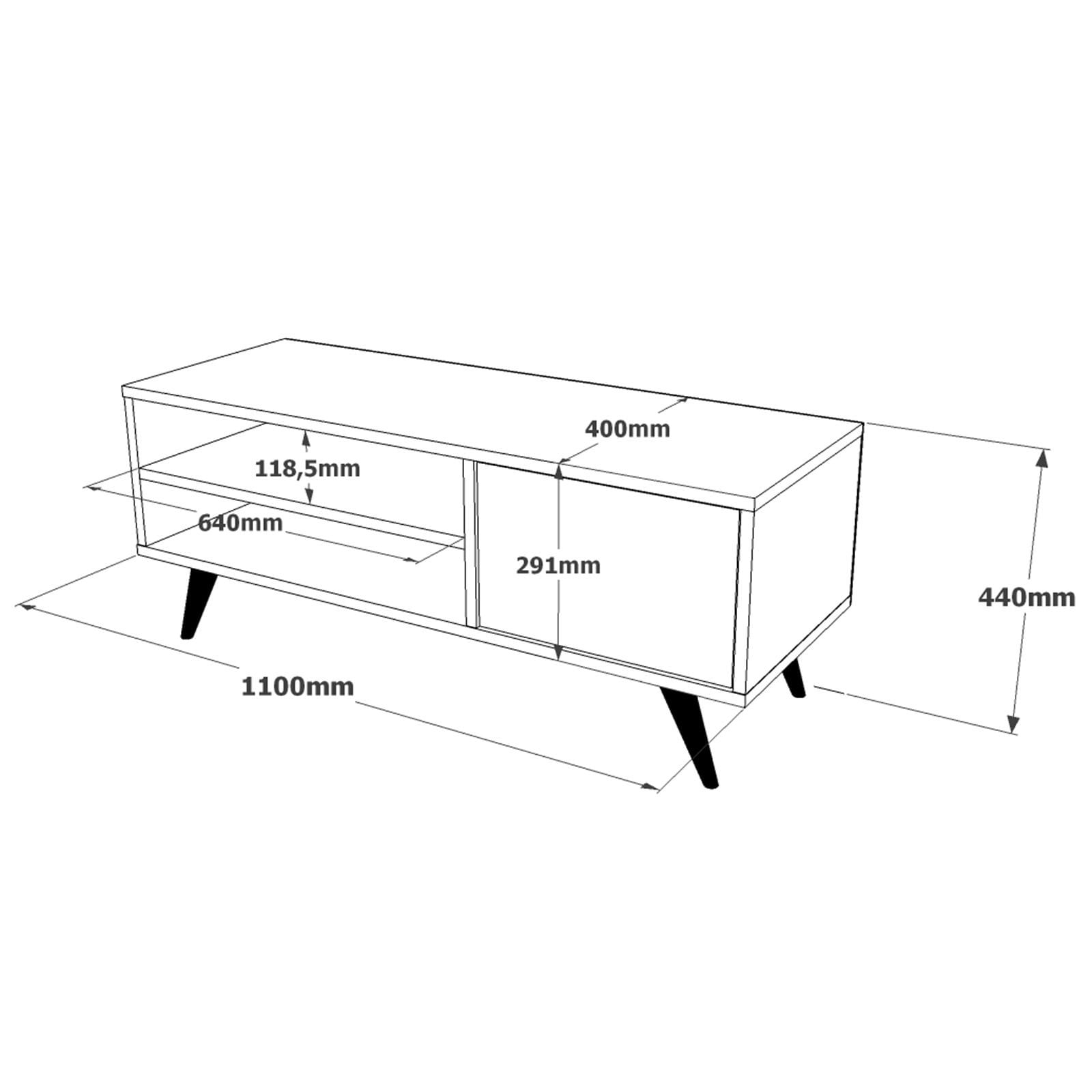 Comoda tv, Hanah Home, pal melaminat, pin atlantic, 110x40x44 cm — imaginea 7