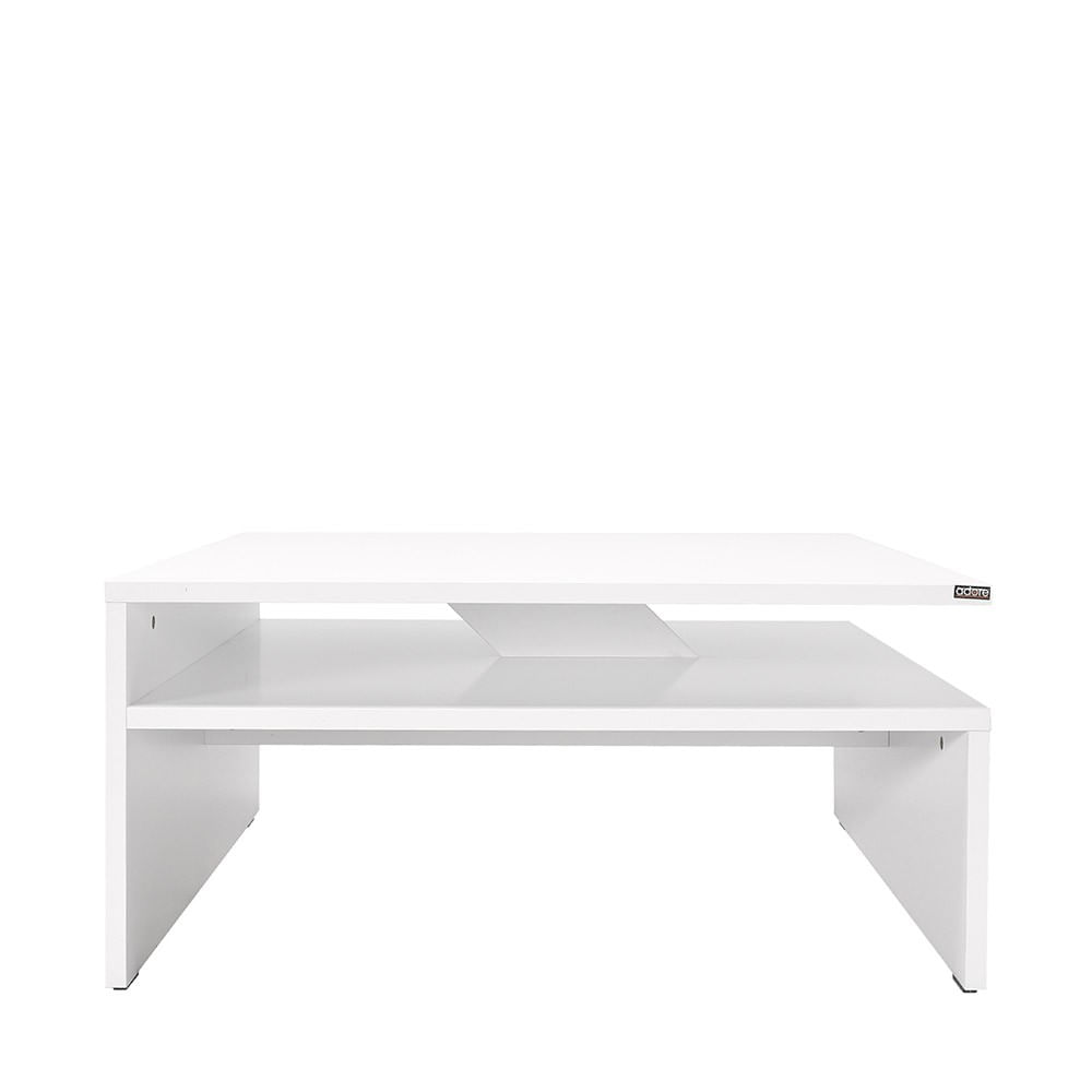 Masa de cafea, Hanah Home, panou de particule melaminat, alb diamant, 90x90x42 cm — imaginea 2