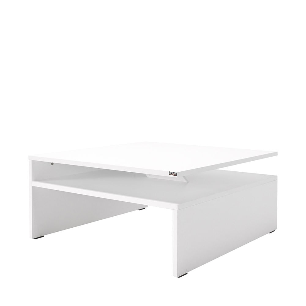Masa de cafea, Hanah Home, panou de particule melaminat, alb diamant, 90x90x42 cm — imaginea 4