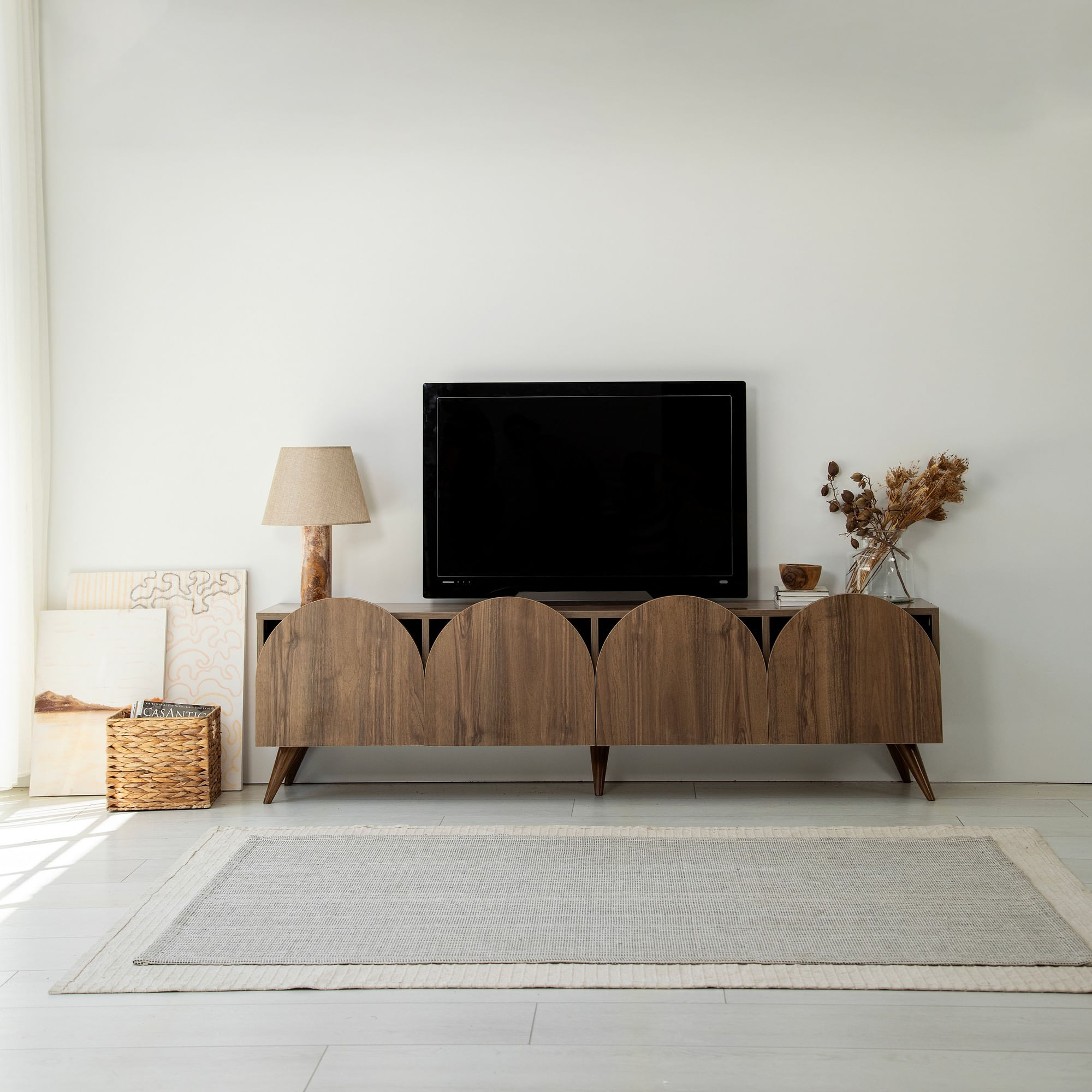Comoda tv, Hanah Home, pal melaminat, nuc, 180x35x45 cm, 552NOS2430 — imaginea 2