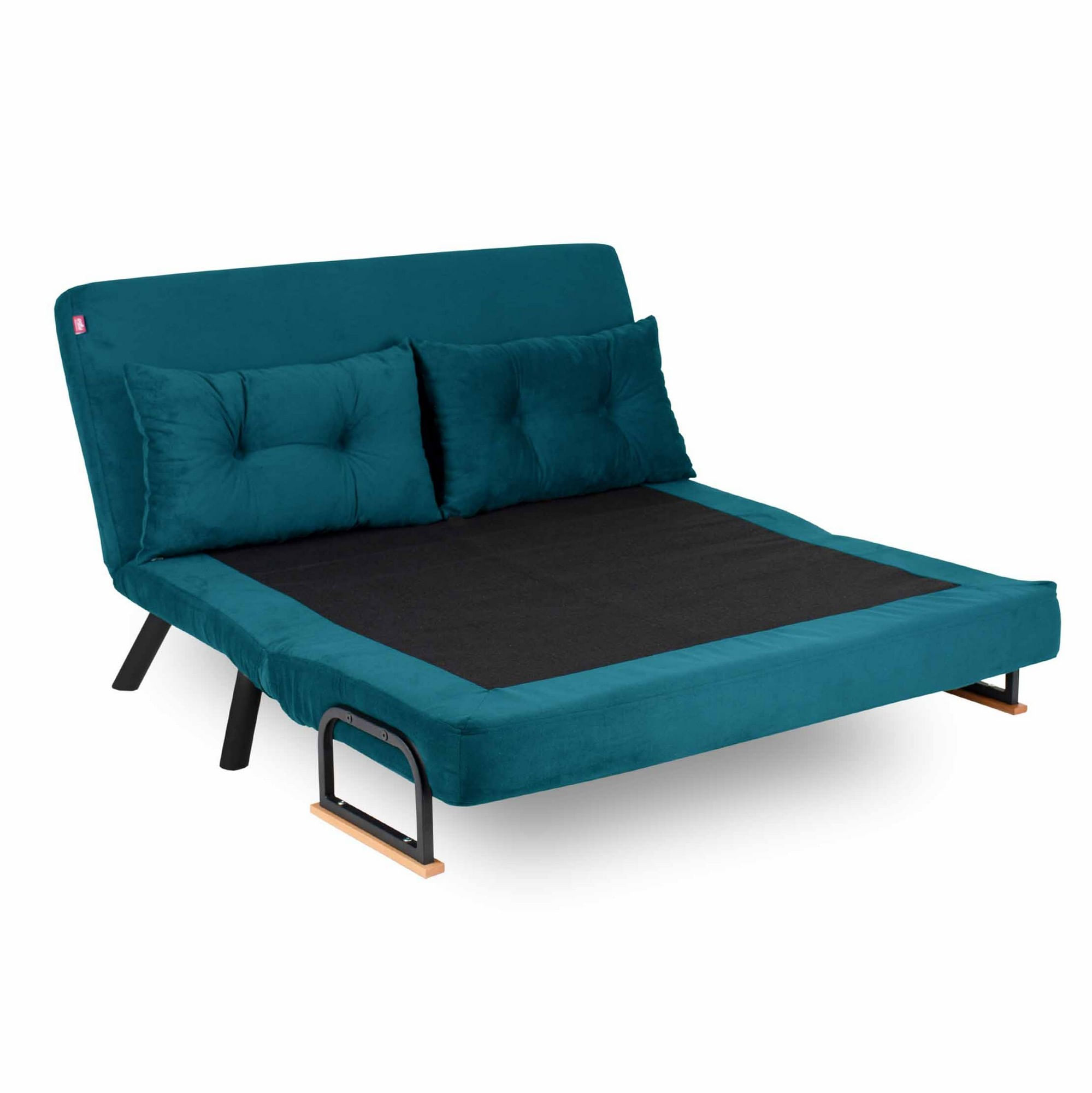 Canapea extensibila, Hanah Home, metal, verde petrol, 175x133 cm - 1 | YEO