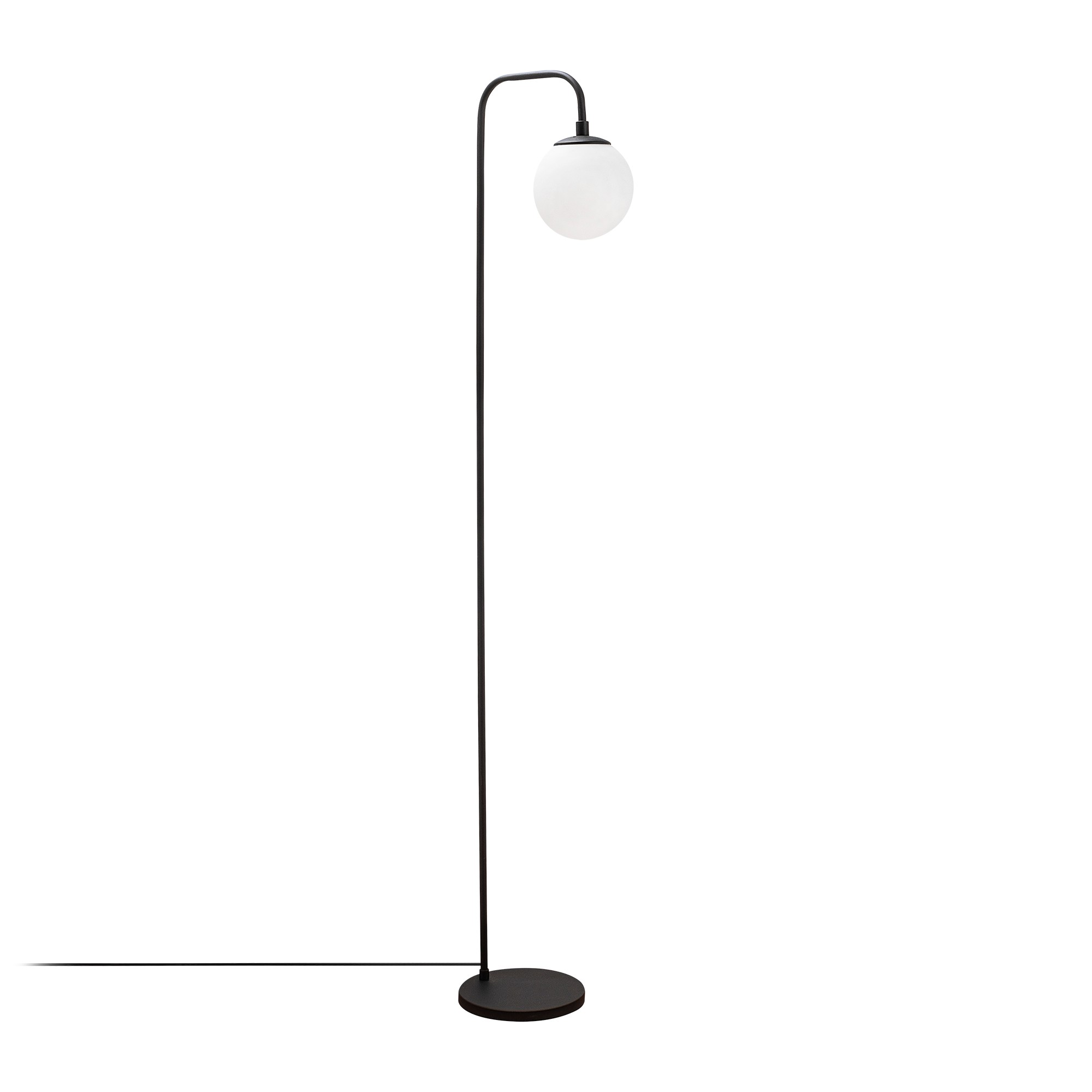 Lampadar, Opviq, metal, negru crem, 27x27x146 cm