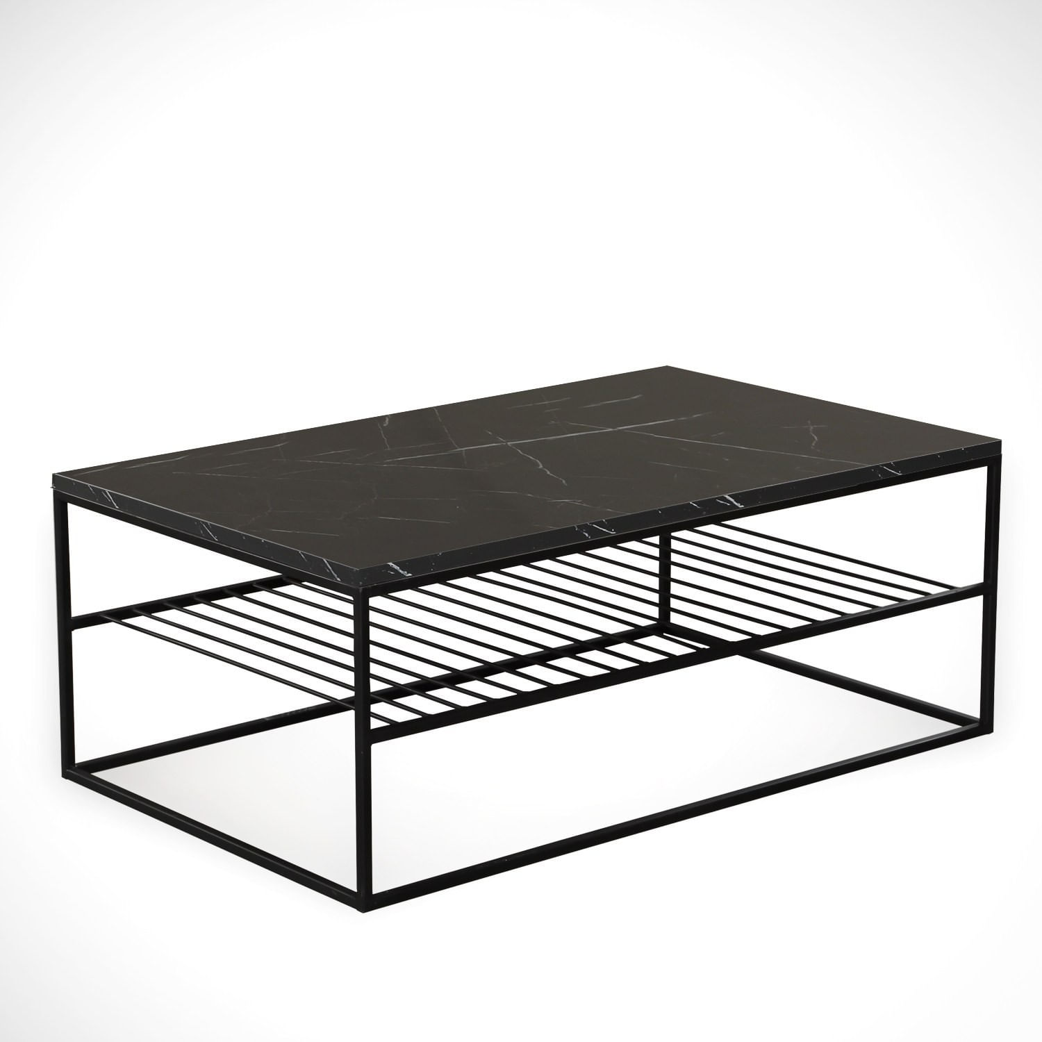 Masuta de cafea, Hanah Home, pal melaminat, negru si alb, 95x55x43 cm, 801CMY2838 — imaginea 4