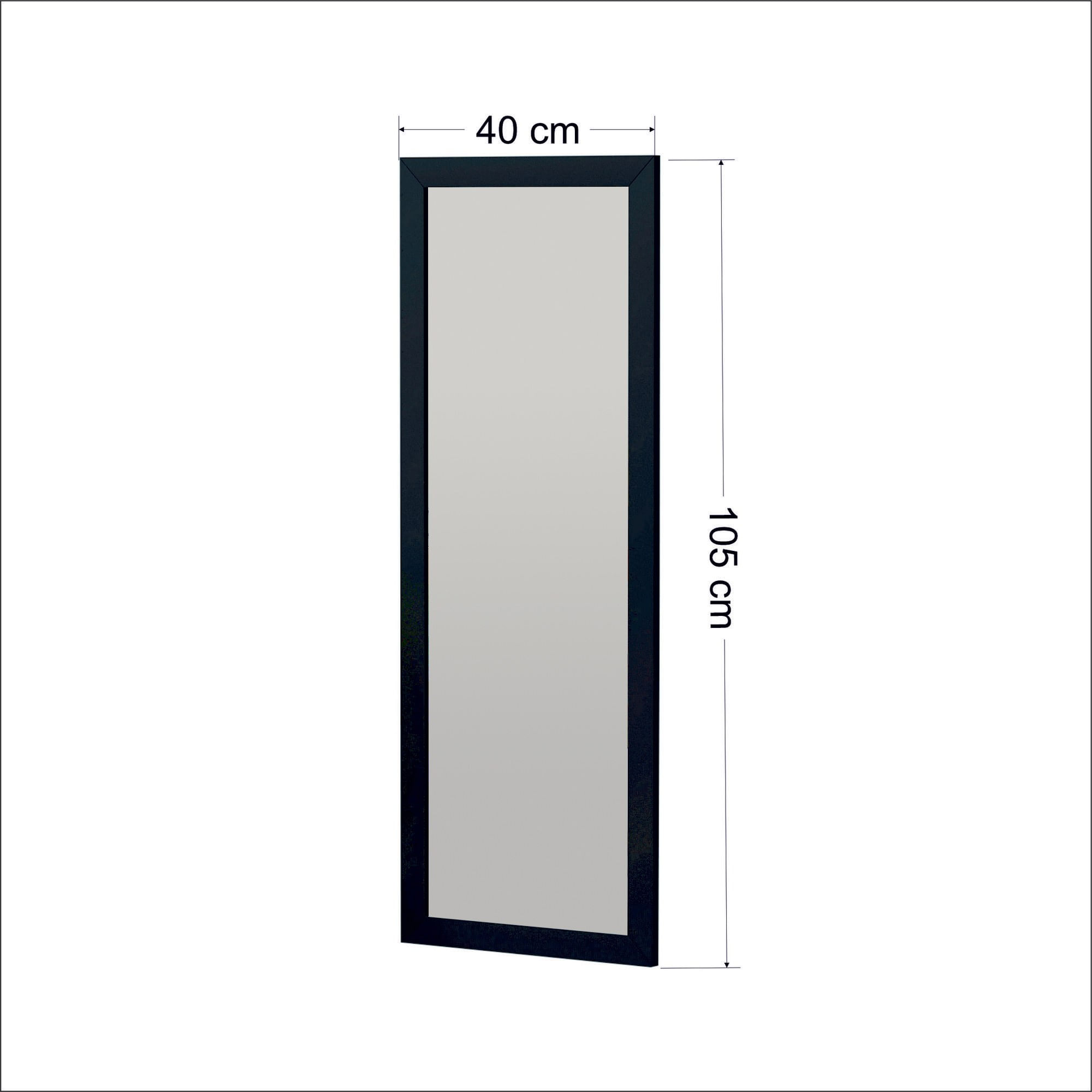 Oglinda decorativa, Hanah Home, mdf, negru, 40x105x2 cm