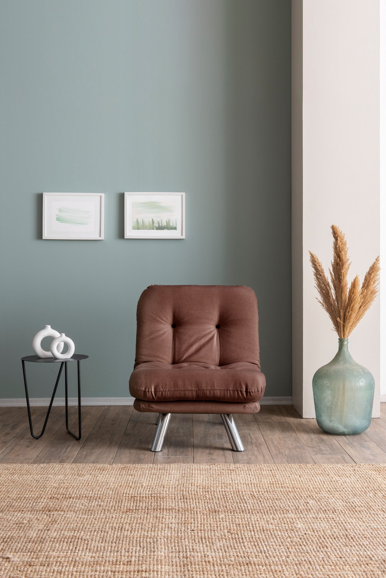 Canapea extensibila, Atelier Del Sofa, metal, in, maro deschis, 110x70 cm — imaginea 6