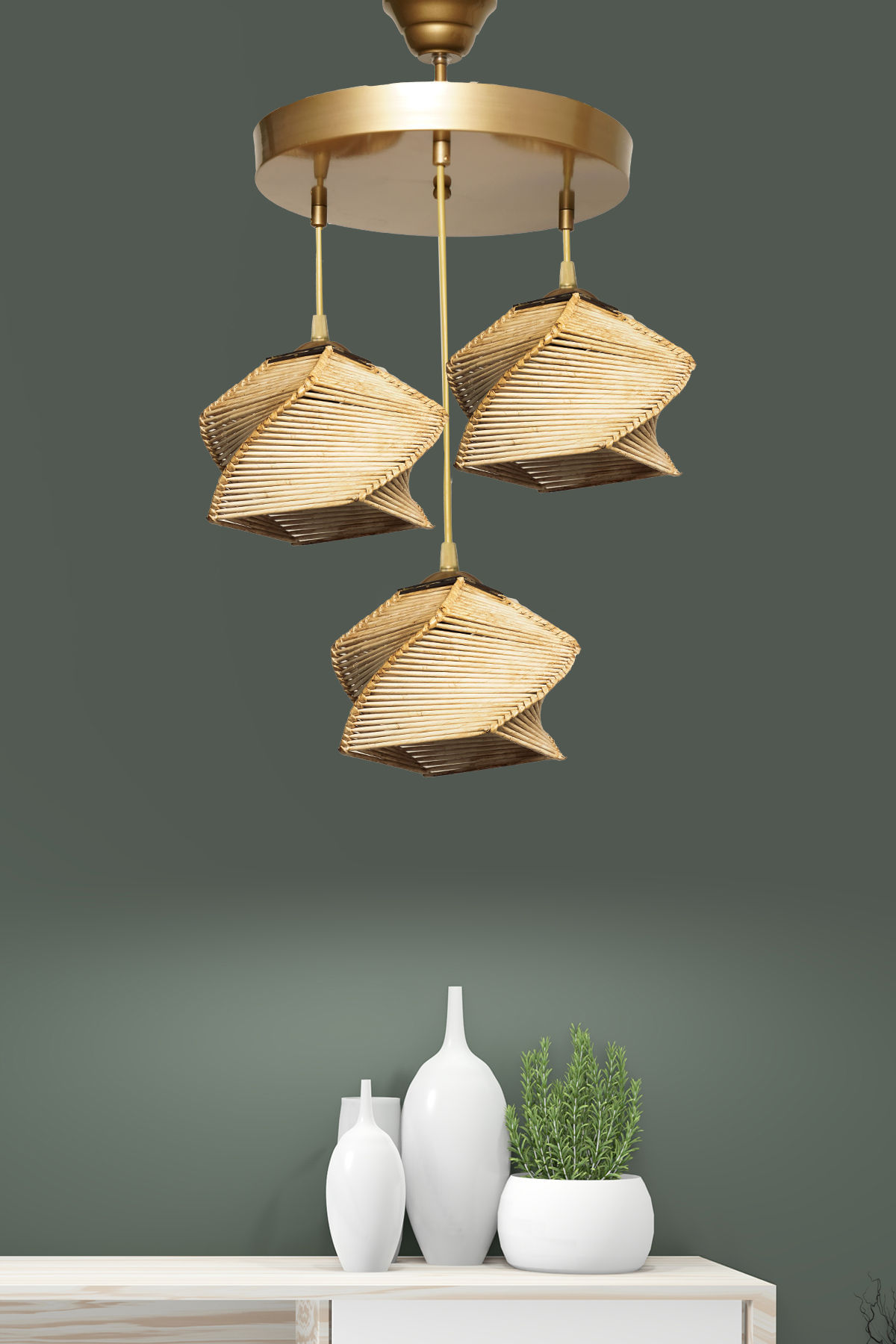 Candelabru, Opviq, metal, natural, 35x85 cm, 687HMY1215