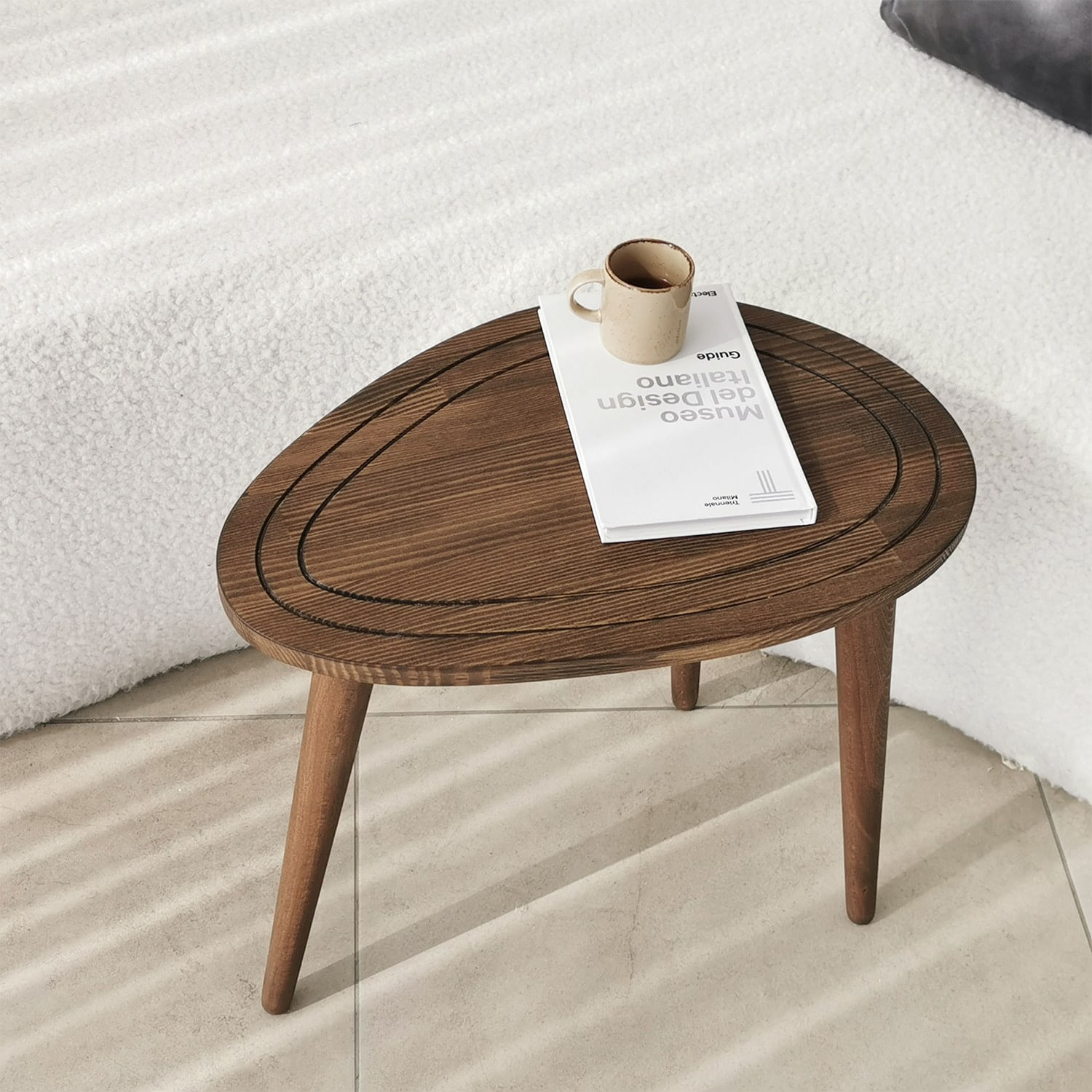 Set masute cuib, Hanah Home, lemn masiv, nuc, 50x48x33 cm, 50x52x33 cm — imaginea 9