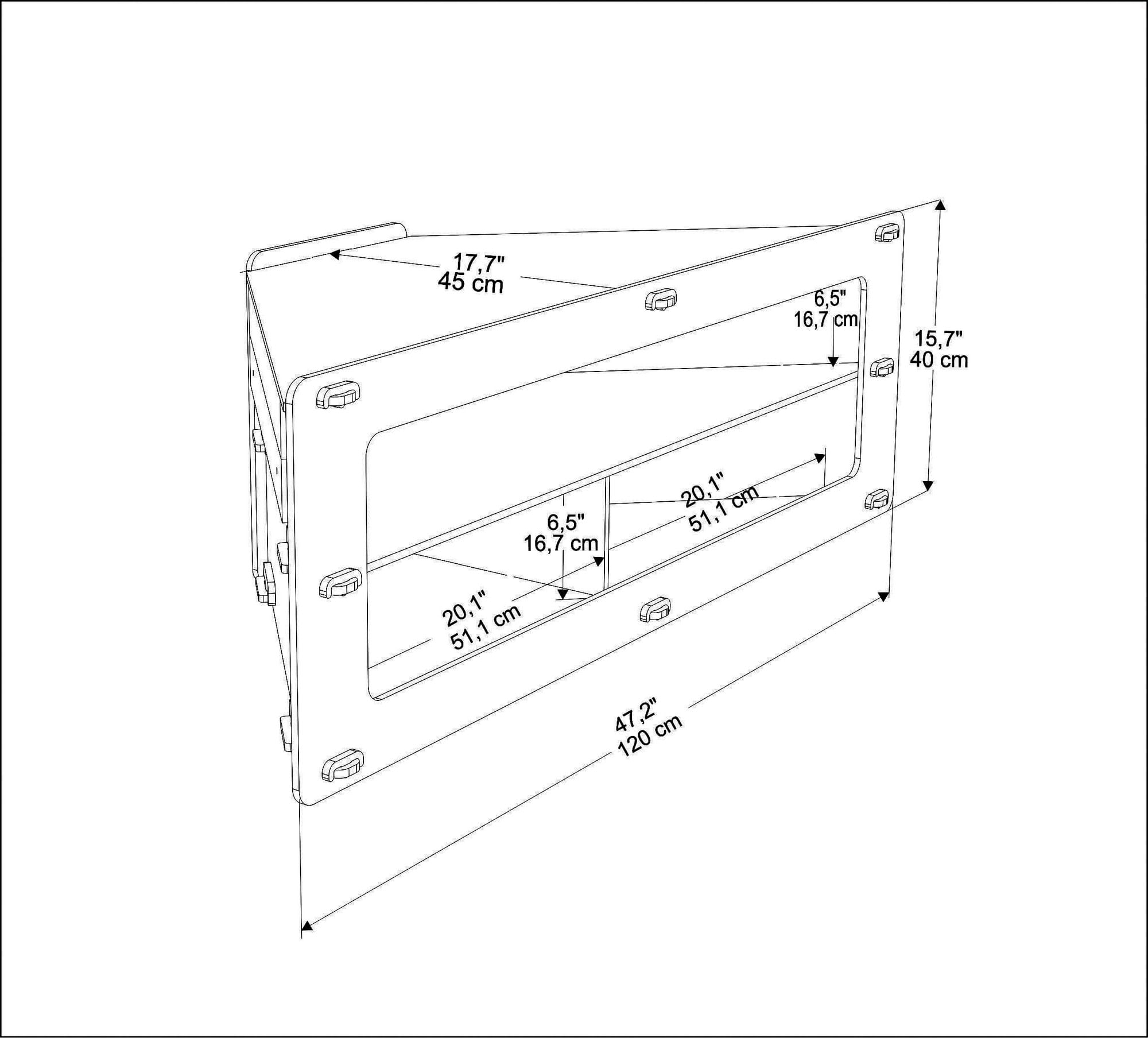 Comoda tv, Hanah Home, pal melaminat, stejar, 120x45x40 cm — imaginea 4