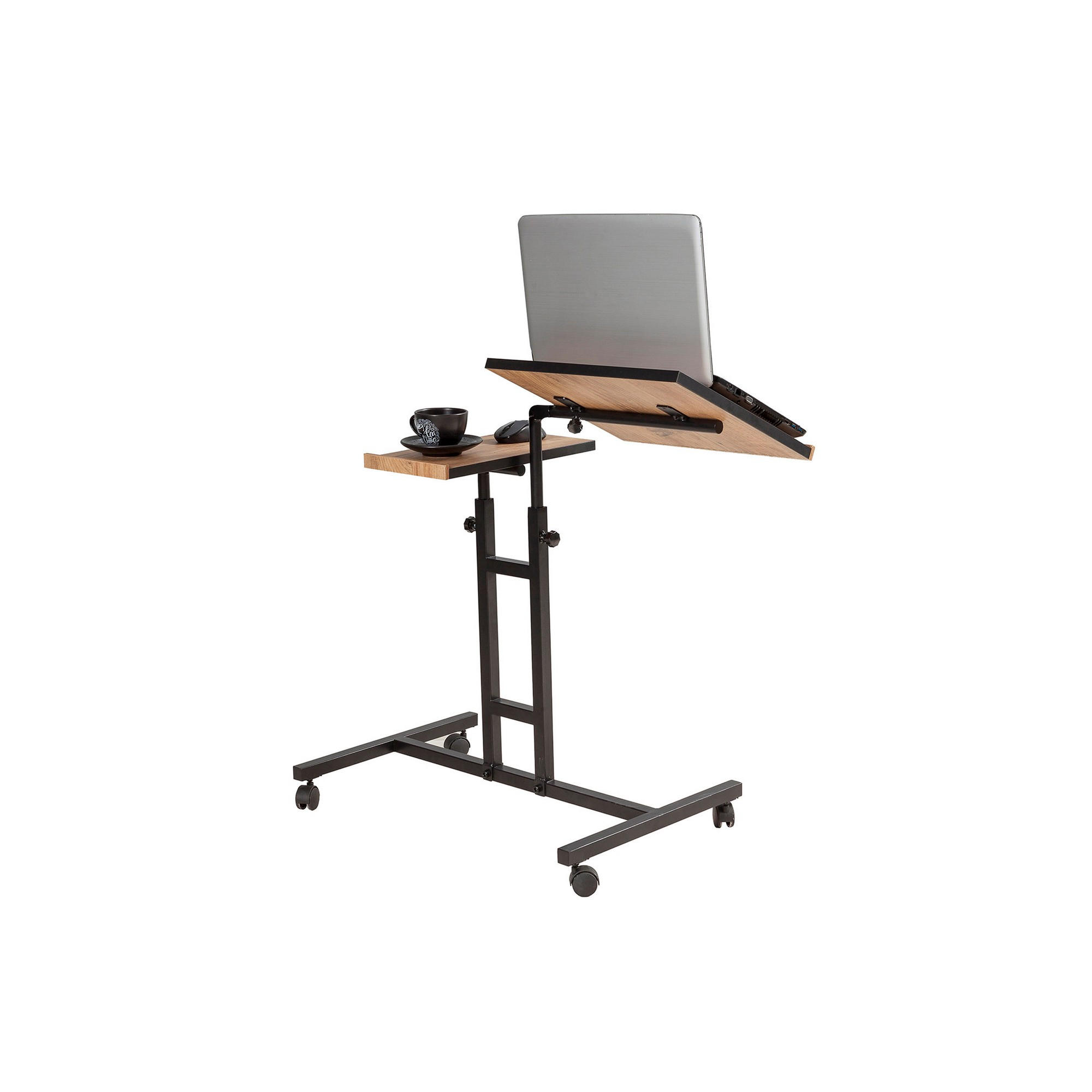 Birou reglabil pentru laptop, Hanah Home, pal melaminat, pin atlantic si negru, 67x45.5x87 cm, 863SPH2816 — imaginea 3