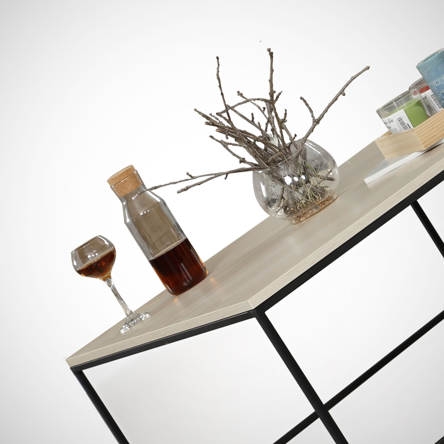 Masuta de cafea, Hanah Home, pal melaminat, stejar, 75x75x43 cm — imaginea 2