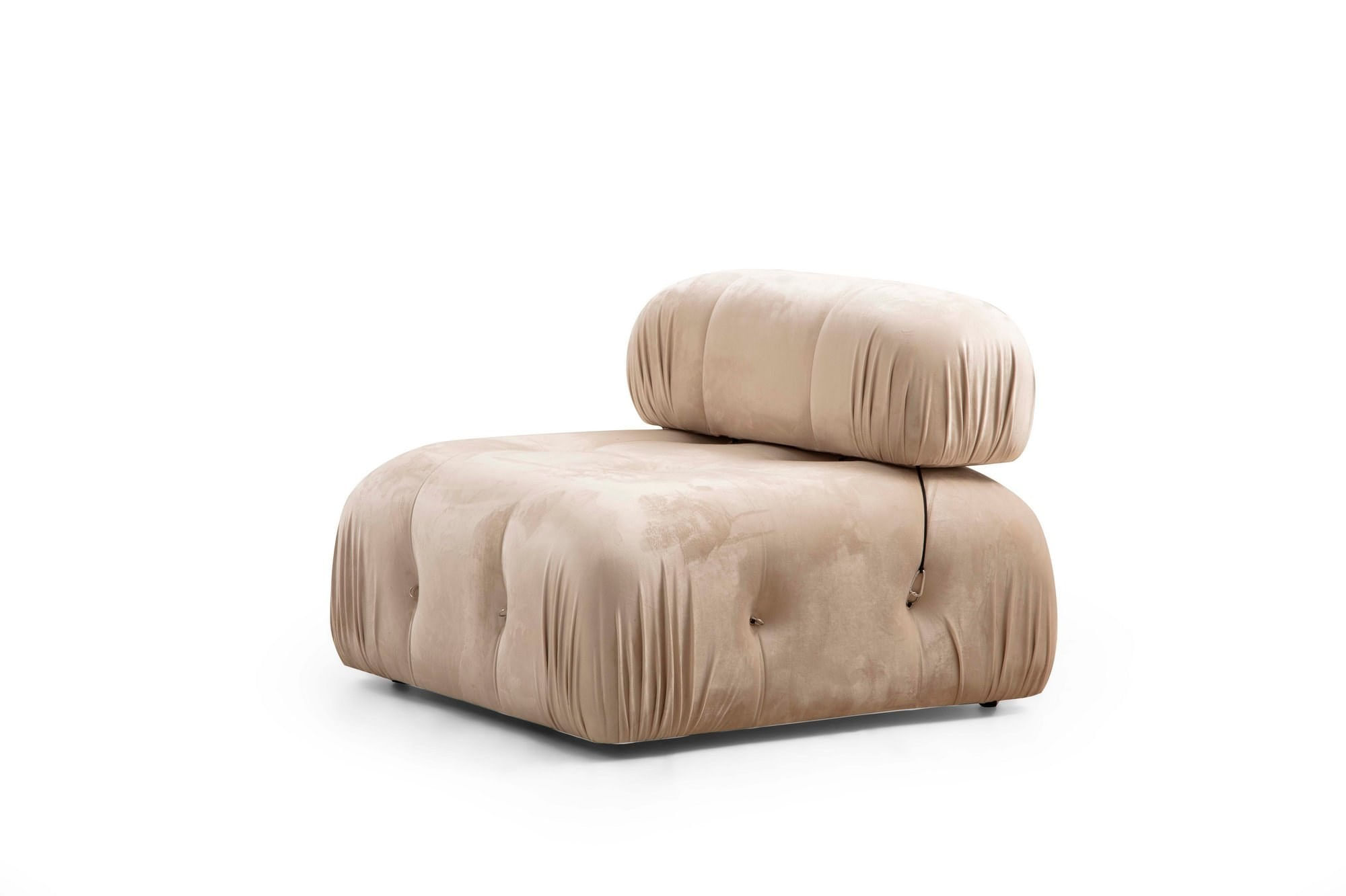 Canapea 1 loc, Hanah Home, lemn fag si pal, crem, 95x95x75 cm — imaginea 3