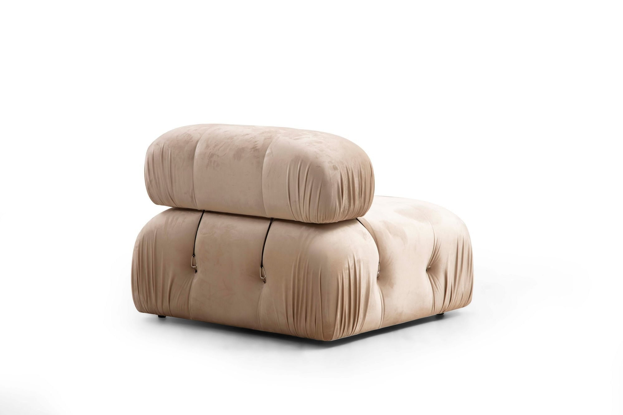 Canapea 1 loc, Hanah Home, lemn fag si pal, crem, 95x95x75 cm — imaginea 4