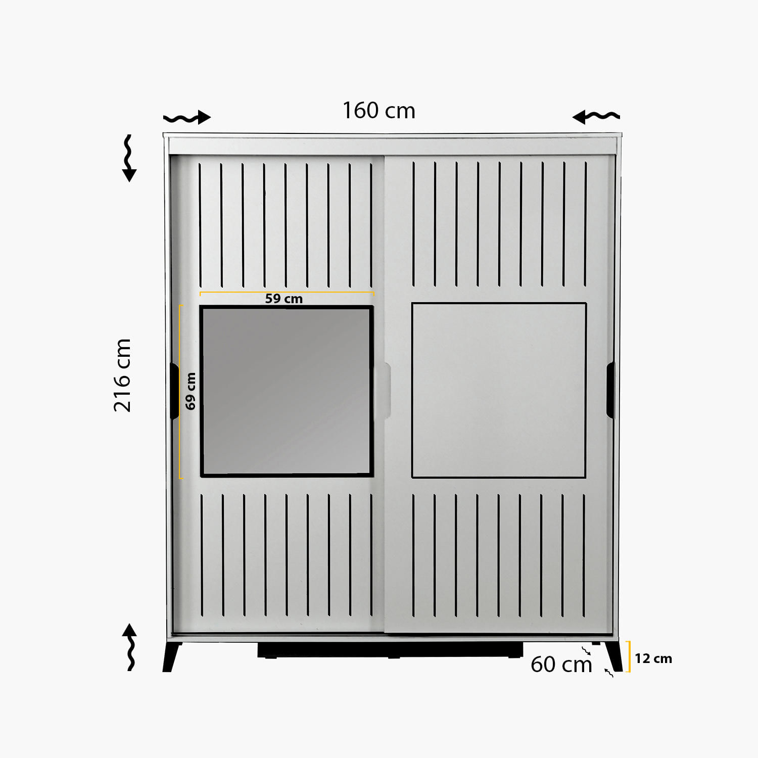 Sifonier, Hanah Home, pal melaminat, stejar, 160x216x60 cm — imaginea 6