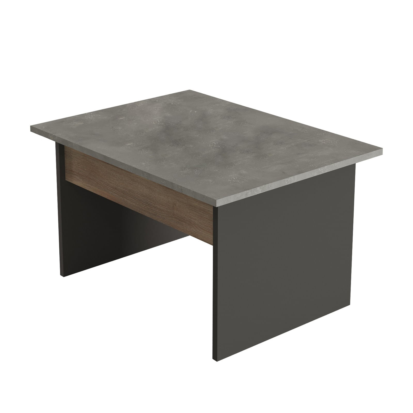 Masuta de cafea, Hanah Home, pal melaminat, maro gri antracit, 80x60x46.3 cm — imaginea 3