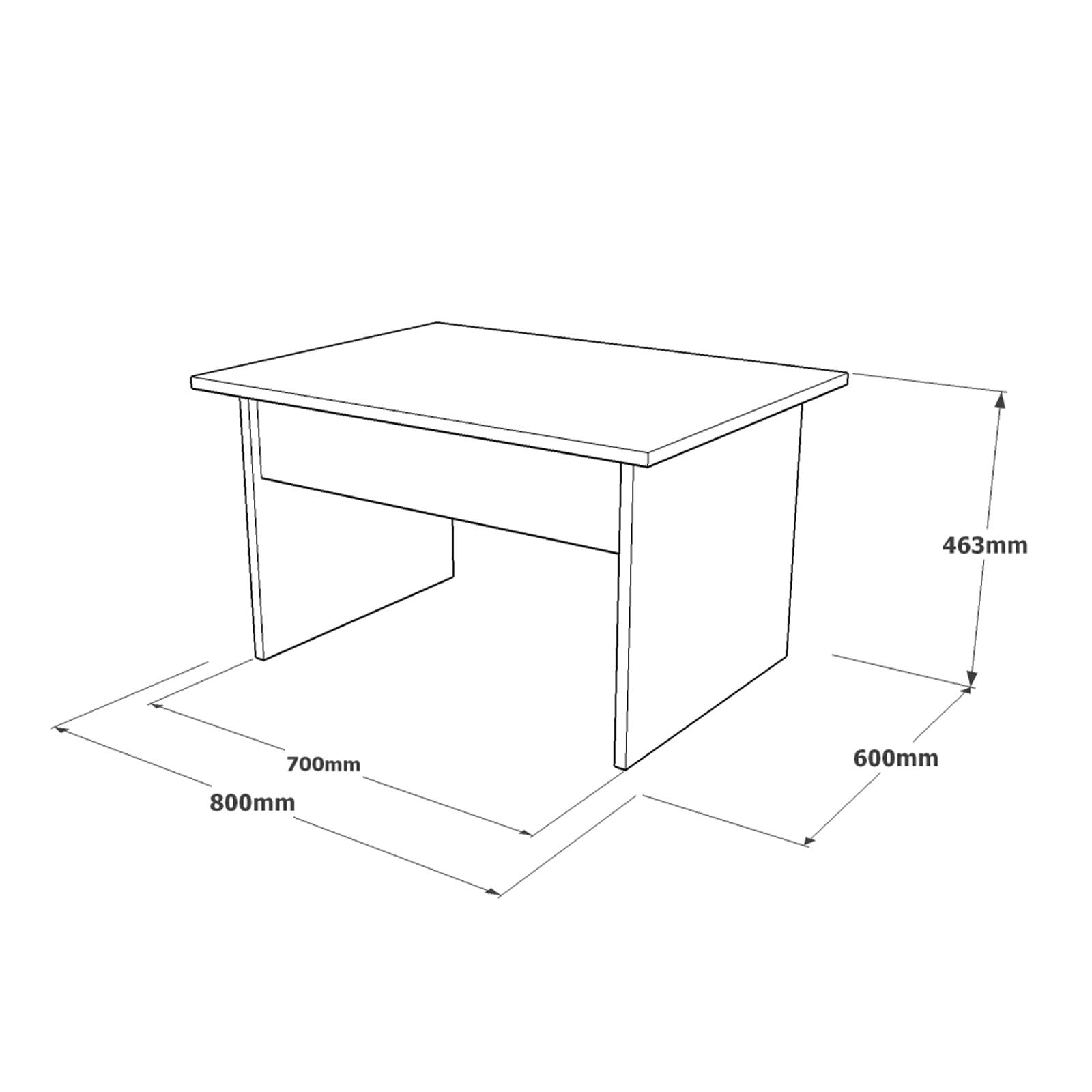 Masuta de cafea, Hanah Home, pal melaminat, maro gri antracit, 80x60x46.3 cm — imaginea 5