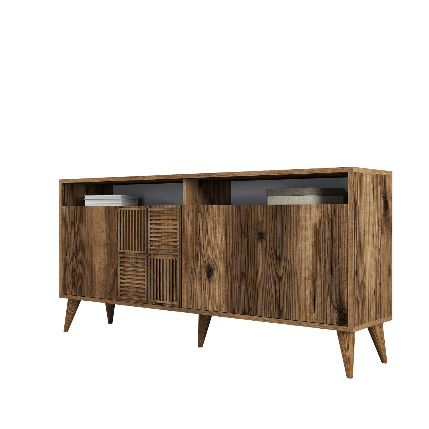 Consola, Hanah Home, pal melaminat, nuc, 160x35x78 cm, 845HCT5332 — imaginea 3