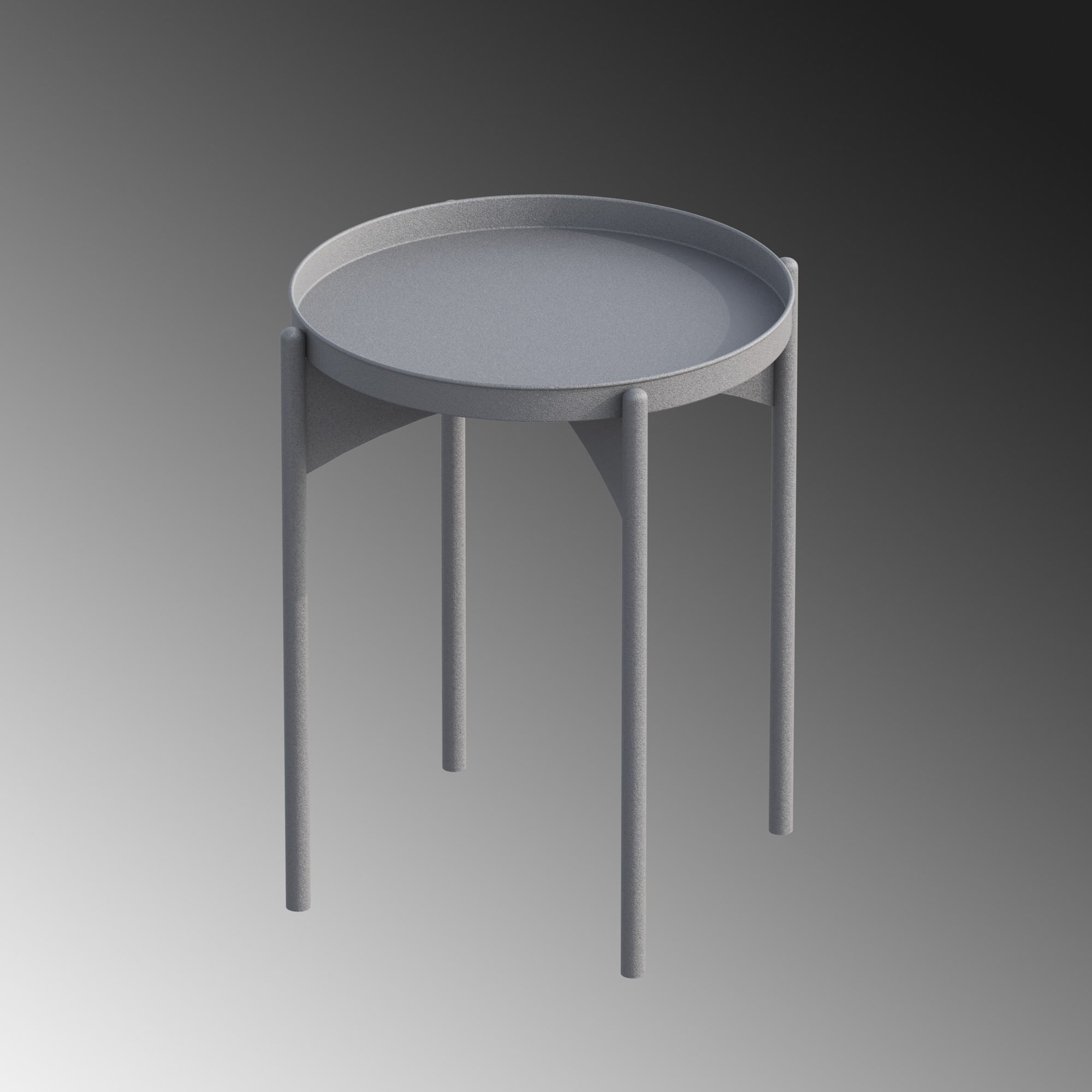 Masuta de cafea, Hanah Home, metal, gri, 44x44x57 cm — imaginea 2