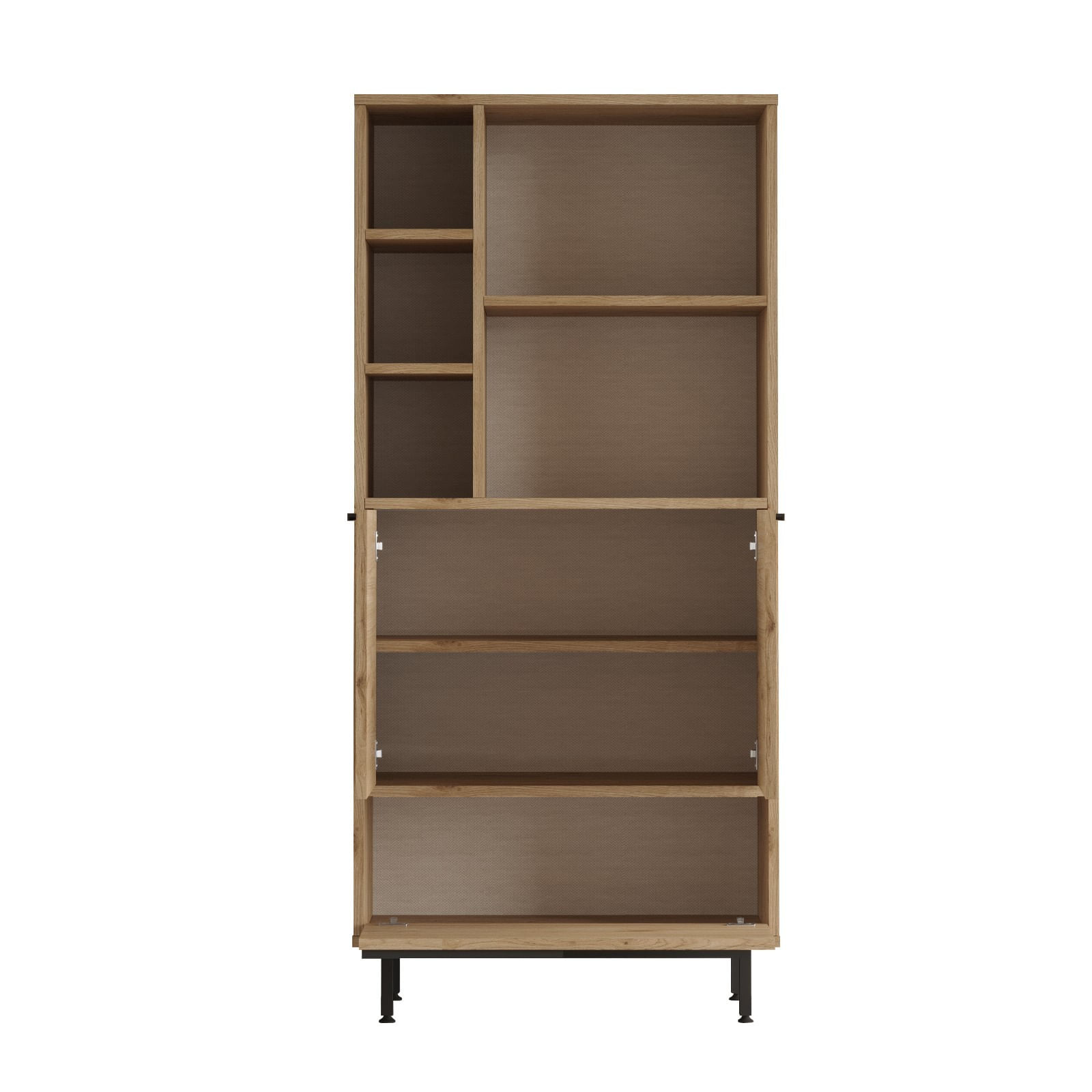 Dulap bucatarie, Hanah Home, pal melaminat, nuc, 74.8x35.5x161.6 cm — imaginea 3