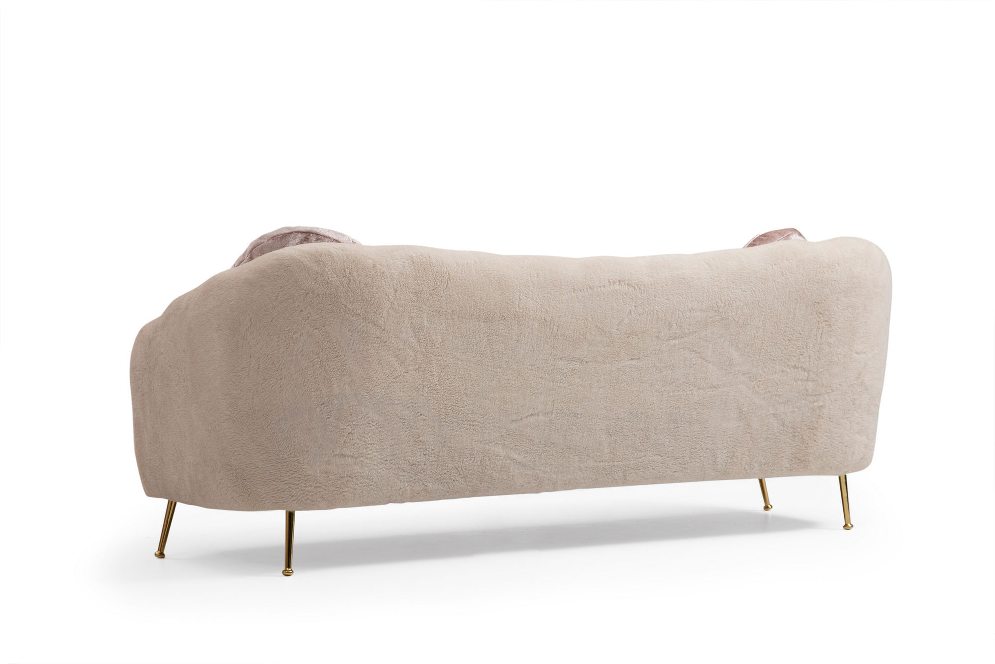 Canapea 3 locuri, Hanah Home, lemn fag si pal, bej, 215x90x80 cm — imaginea 2