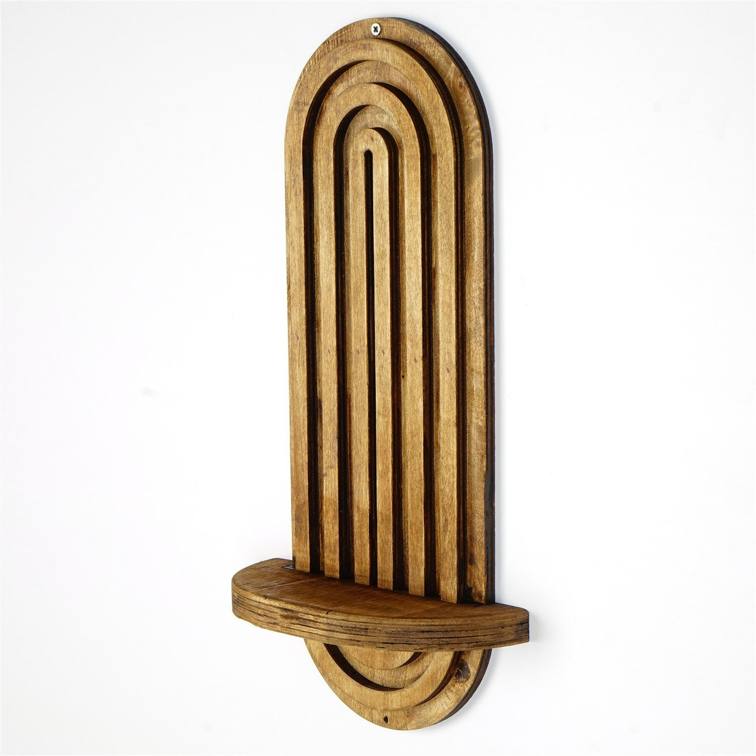 Raft de perete, Hanah Home, placaj, nuc, 40x20x9 cm, 792EVL9070 — imaginea 3