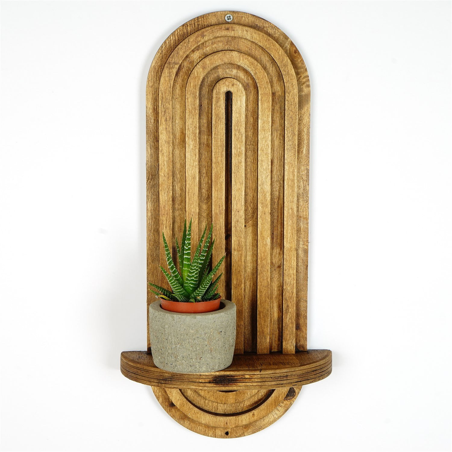Raft de perete, Hanah Home, placaj, nuc, 40x20x9 cm, 792EVL9070 — imaginea 4