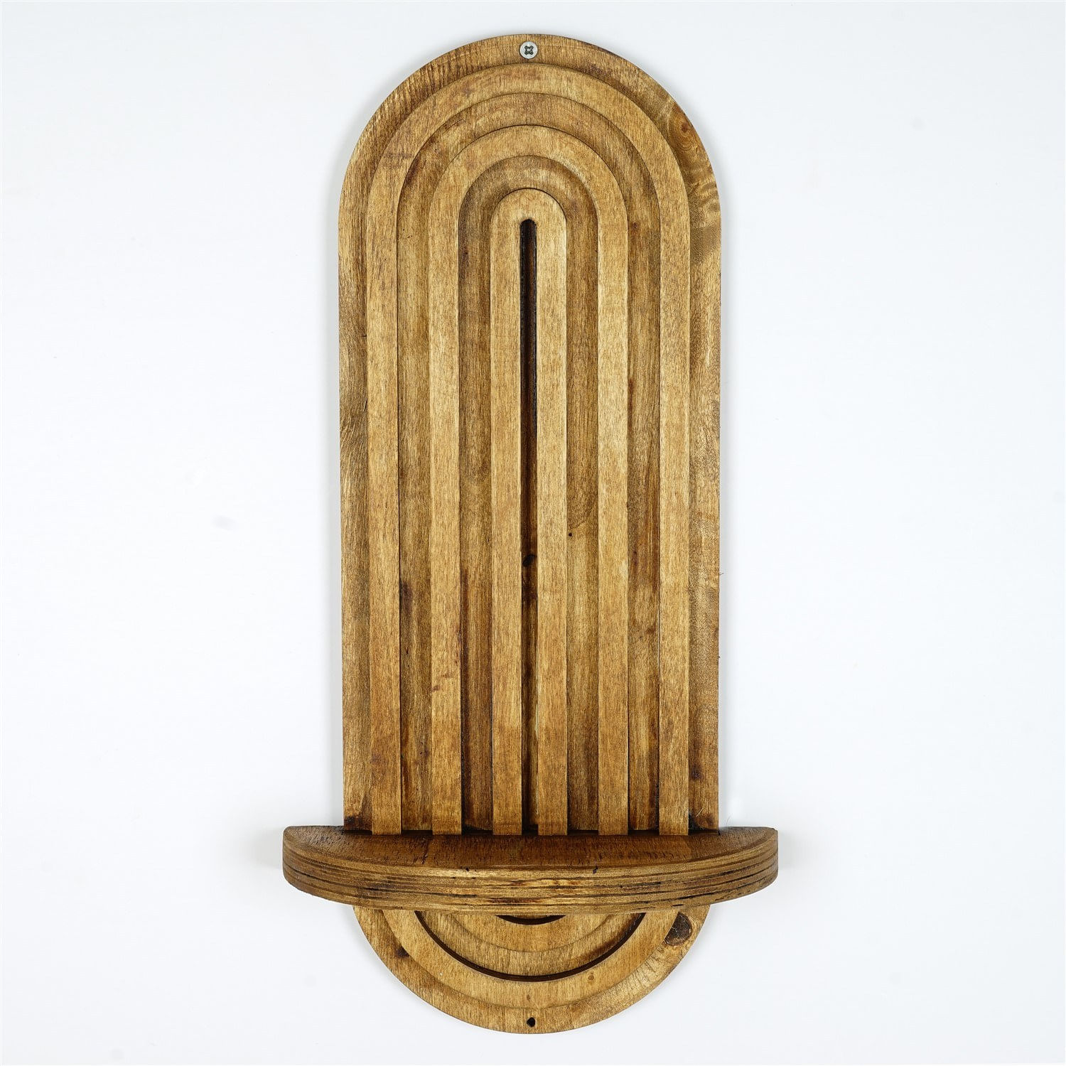 Raft de perete, Hanah Home, placaj, nuc, 40x20x9 cm, 792EVL9070 — imaginea 6