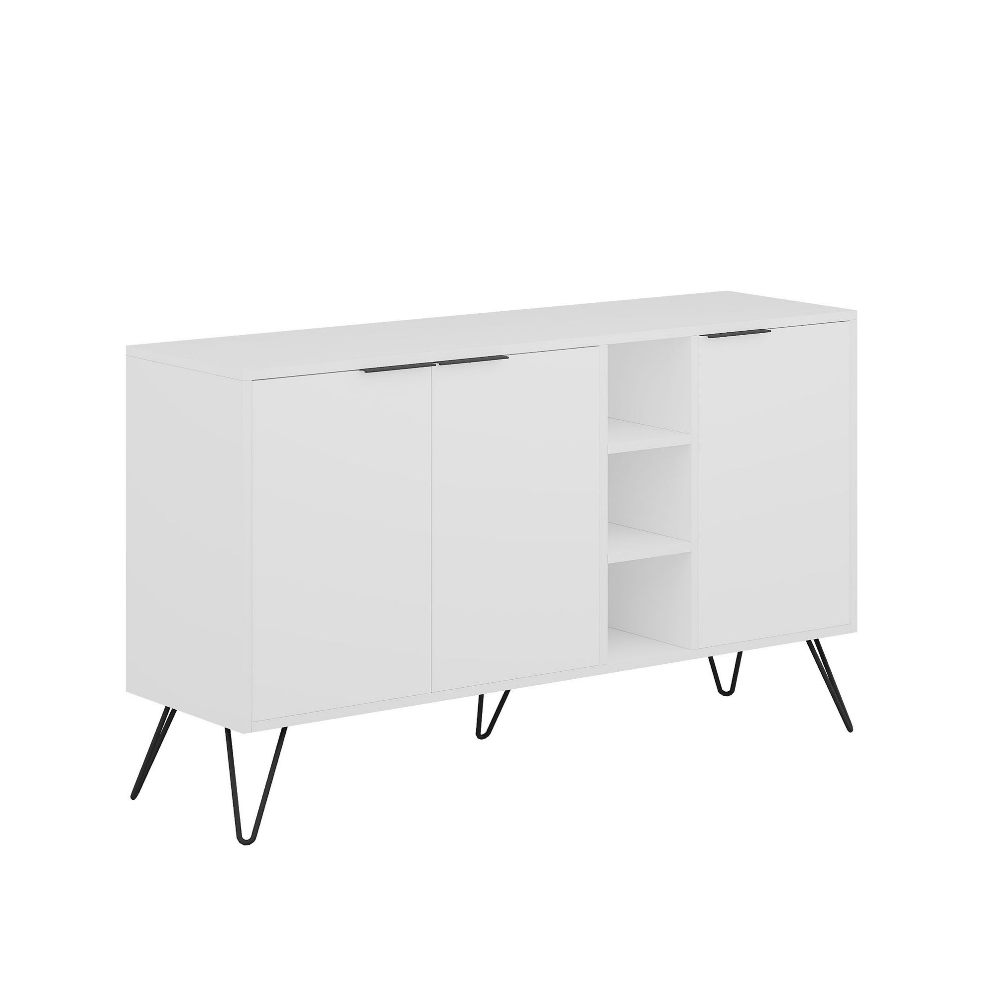Consola, Hanah Home, pal melaminat, alb, 142x35.6x83 cm — imaginea 2
