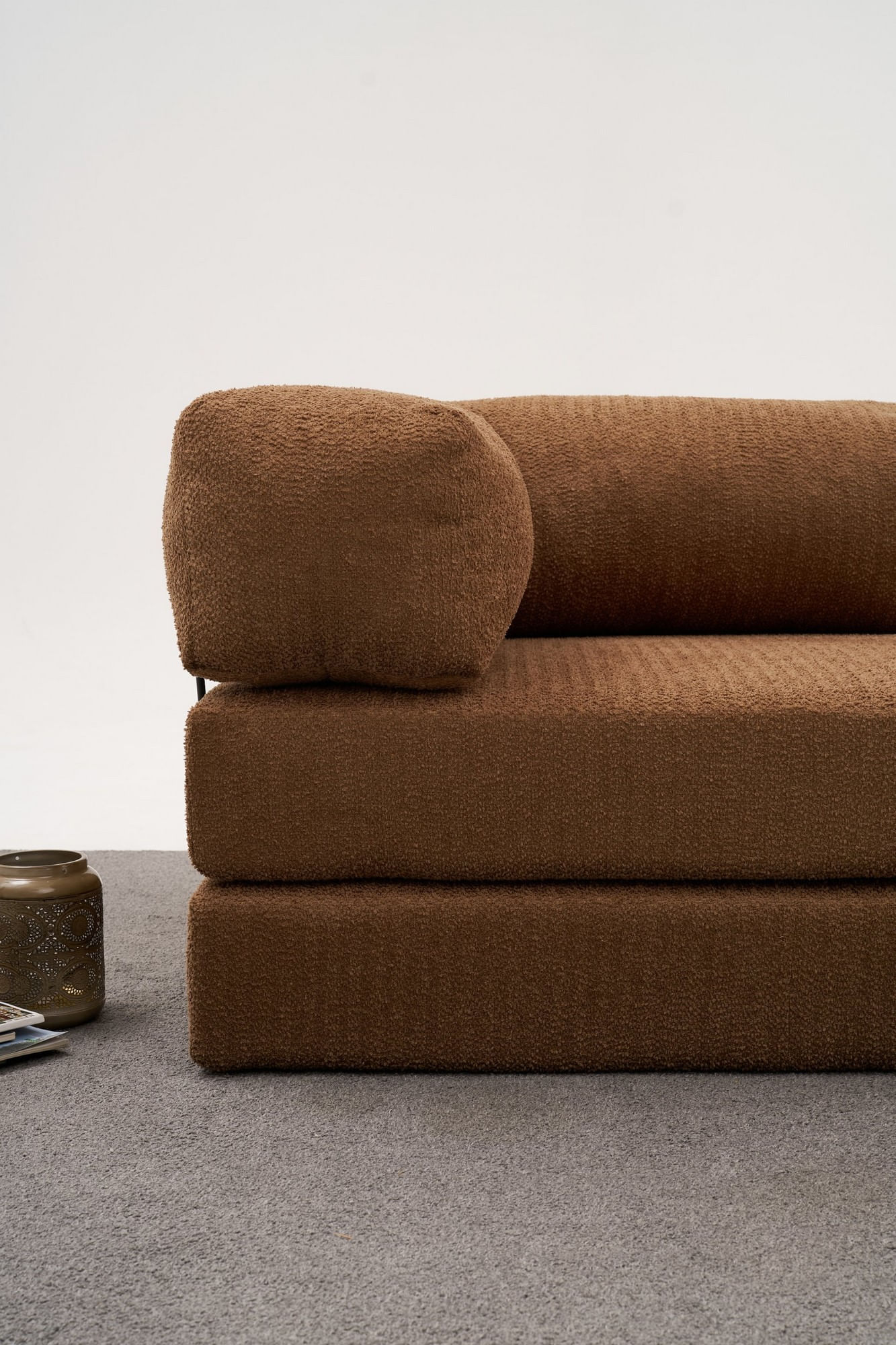 Canapea 2 locuri, Atelier Del Sofa, tesatura chenille, maro, 140x95x75 cm — imaginea 5