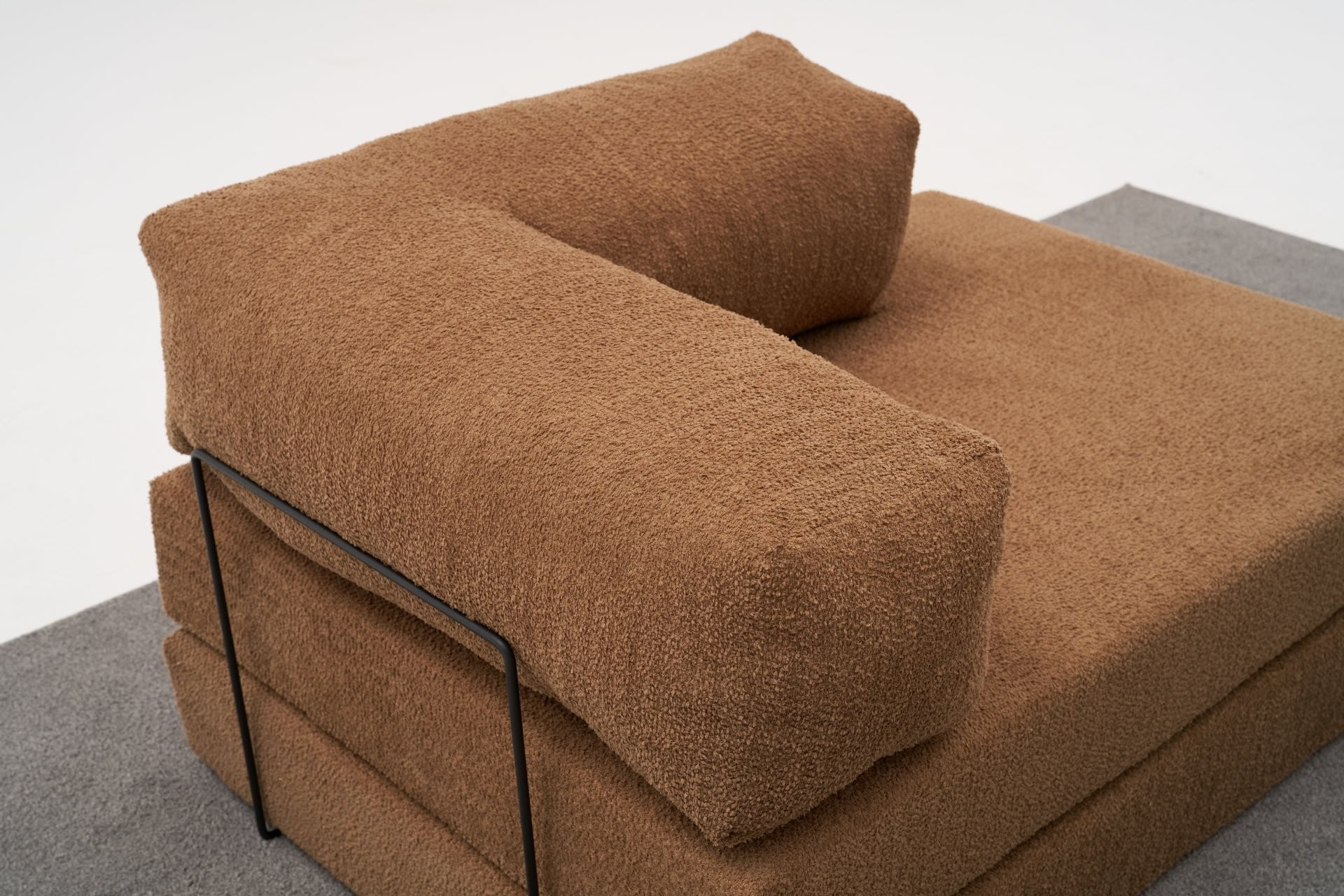 Canapea 2 locuri, Atelier Del Sofa, tesatura chenille, maro, 140x95x75 cm — imaginea 7