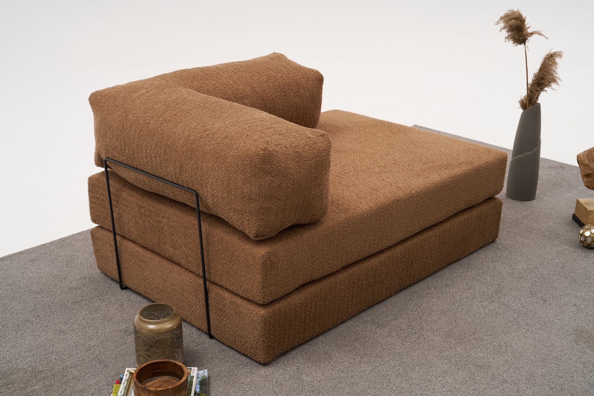 Canapea 2 locuri, Atelier Del Sofa, tesatura chenille, maro, 140x95x75 cm — imaginea 9