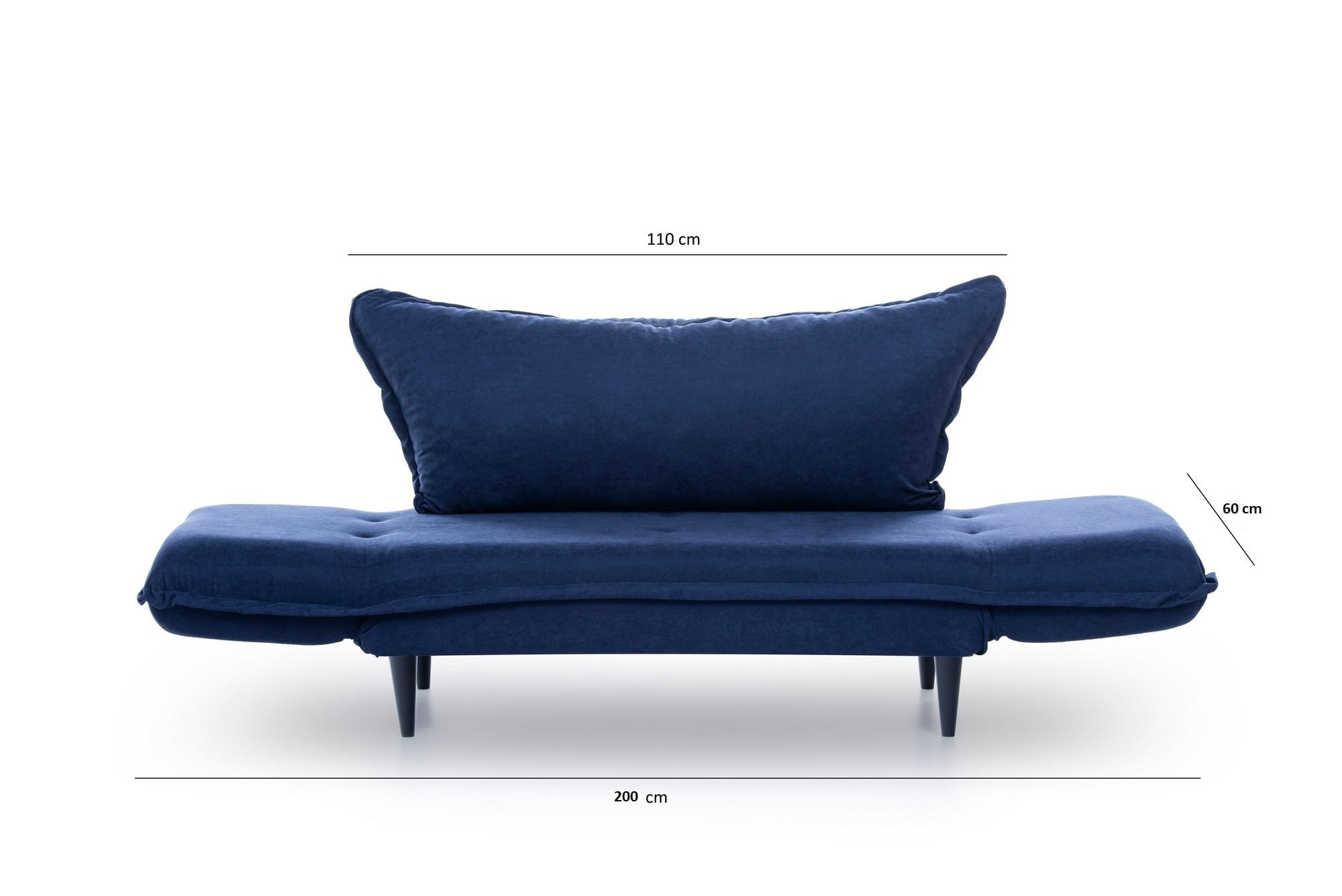 Canapea extensibila, Hanah Home, stofa in, albastru marin, 200x70 cm — imaginea 13