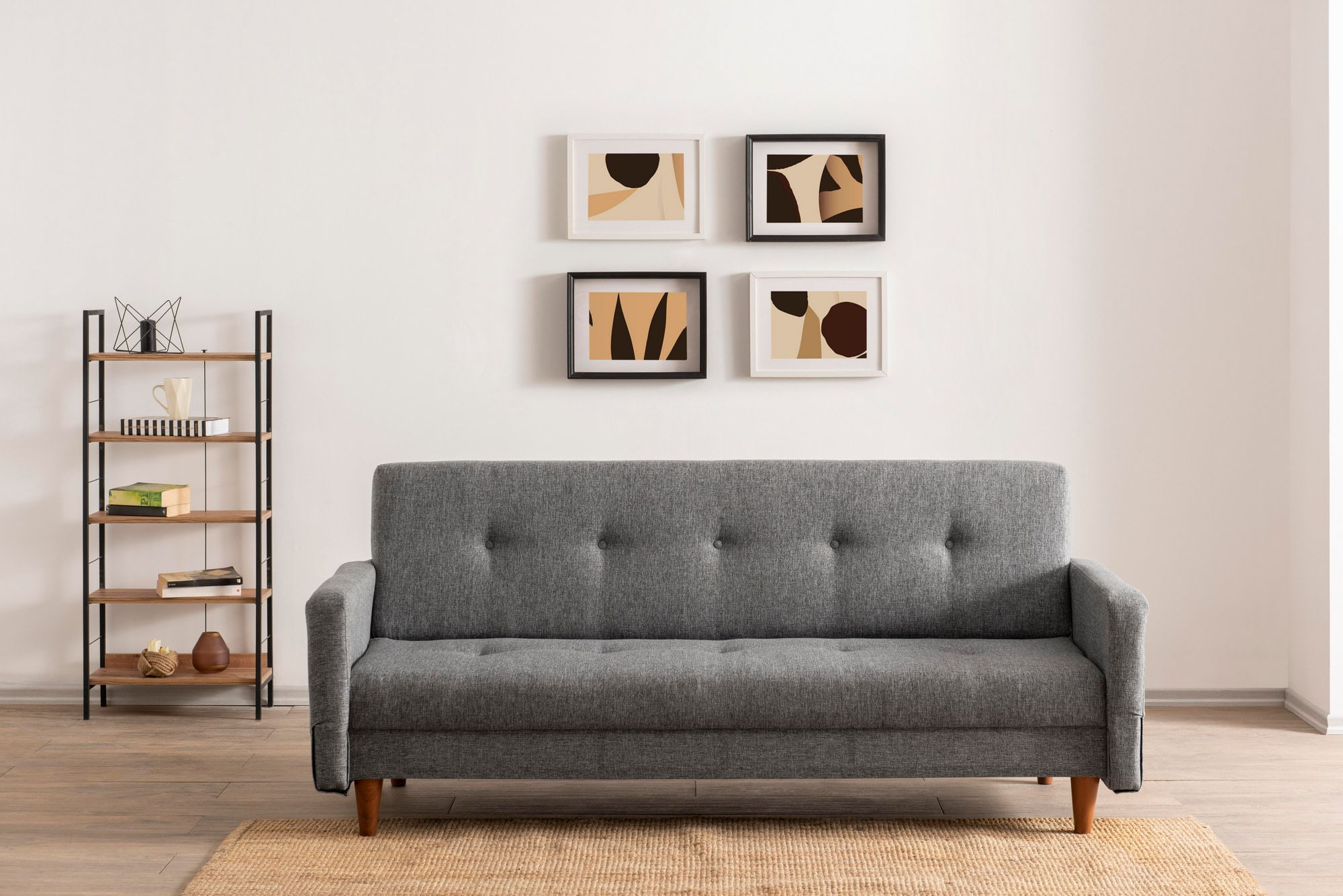 Canapea extensibila, Atelier Del Sofa, metal, gri deschis, 200x83x55 cm — imaginea 6