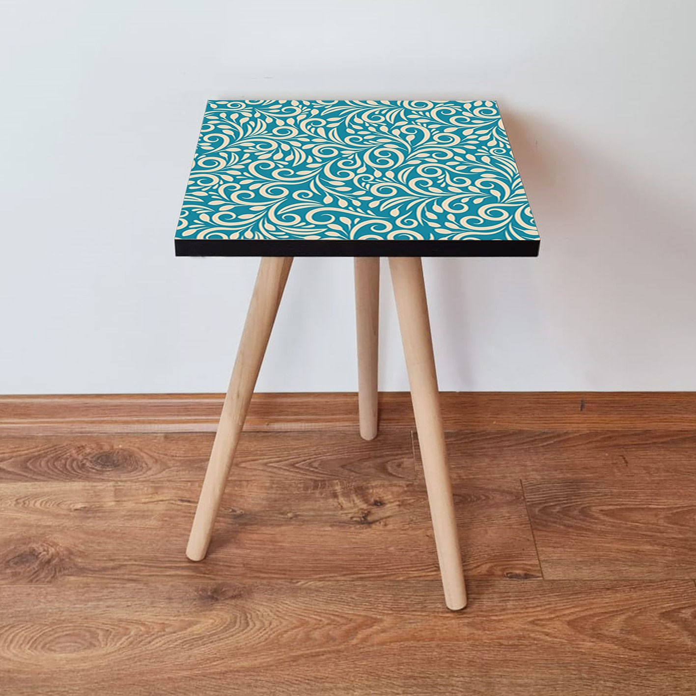 Masuta laterala, Hanah Home, mdf, albastru crem, 35x35x42 cm