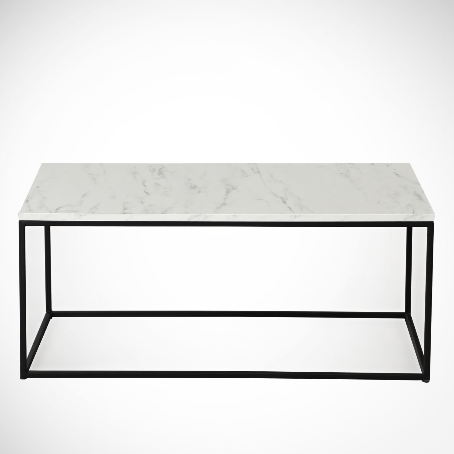 Masuta de cafea, Hanah Home, panou de particule melaminat, alb negru, 95x55x43 cm — imaginea 5