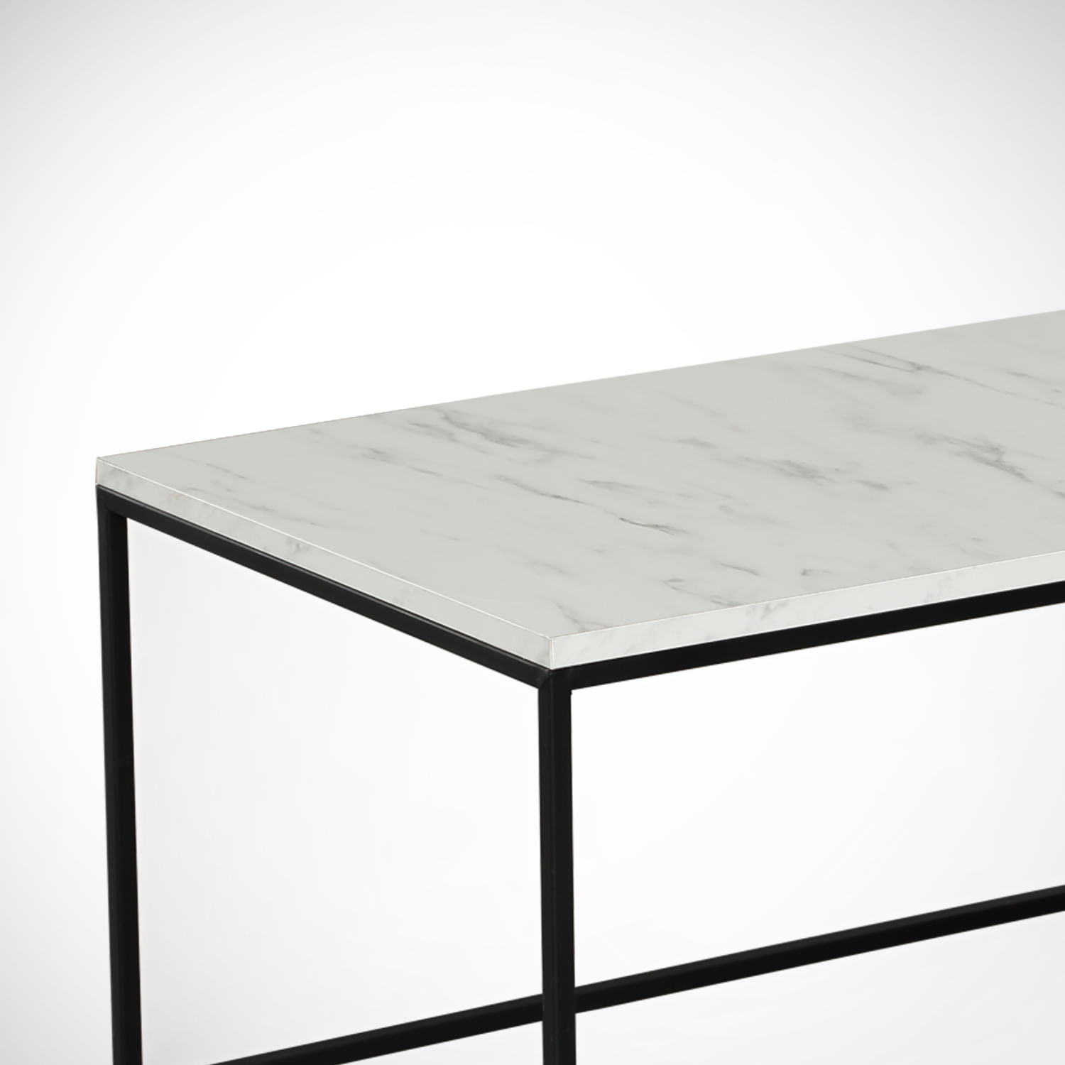 Masuta de cafea, Hanah Home, panou de particule melaminat, alb negru, 95x55x43 cm — imaginea 6