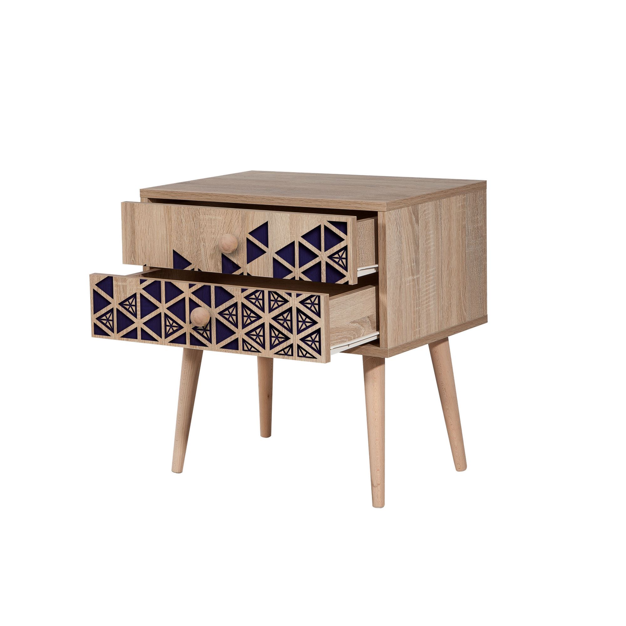 Noptiera, Hanah Home, pal melaminat, stejar sonoma, 60x40x61 cm, 869VEL3510 — imaginea 5