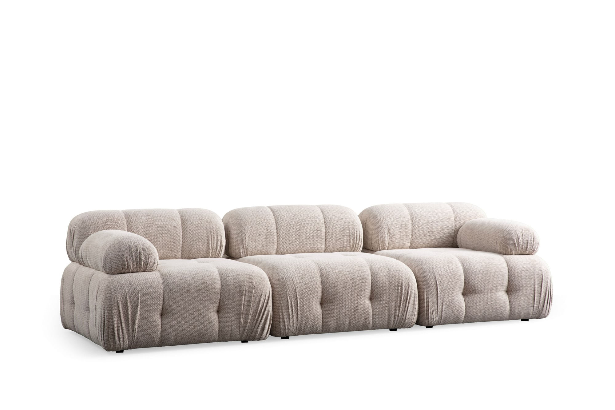 Canapea 3 locuri, Atelier Del Sofa, lemn fag si pal, crem, 290x95x75 cm — imaginea 6