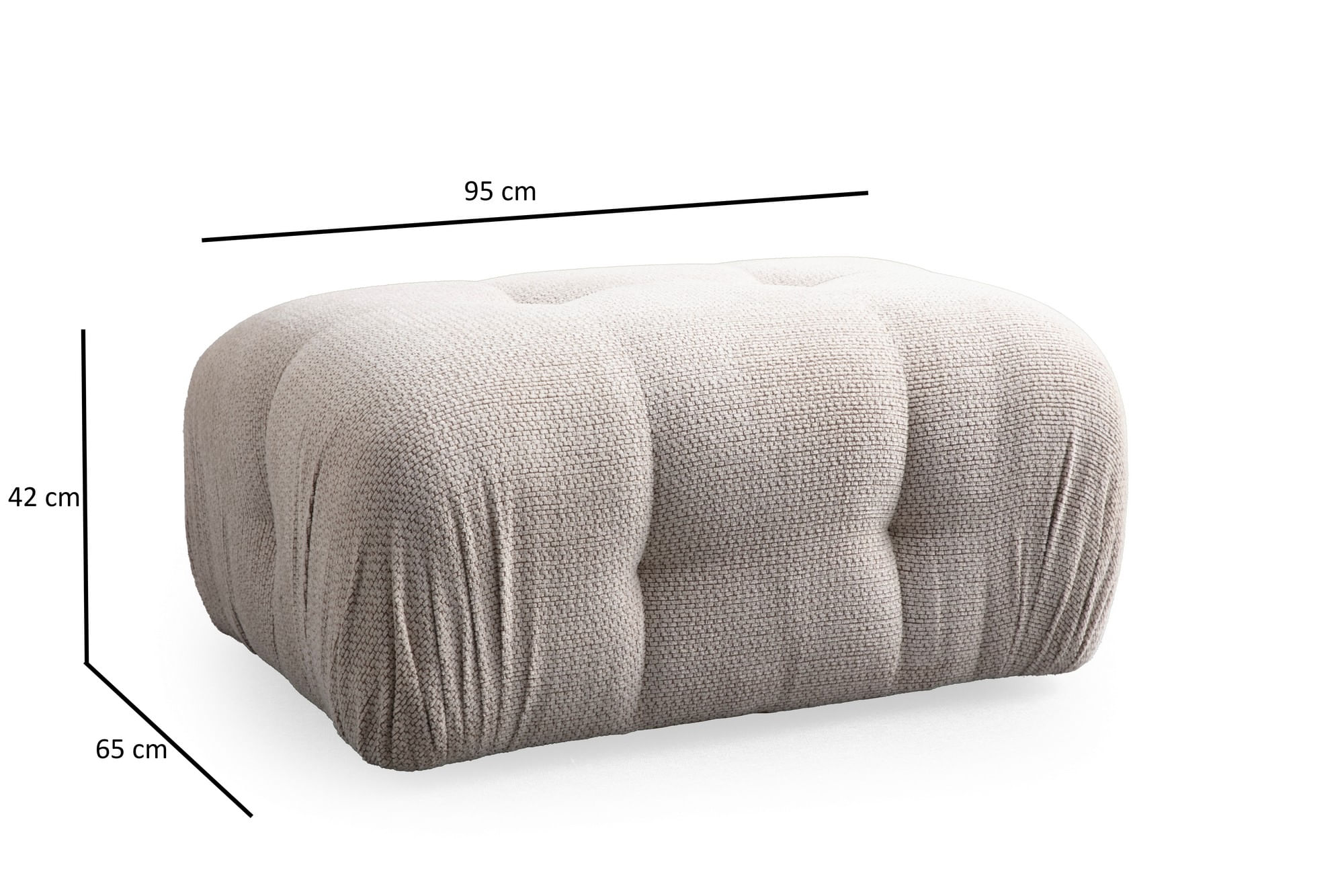 Canapea 3 locuri, Atelier Del Sofa, lemn fag si pal, crem, 290x95x75 cm — imaginea 7