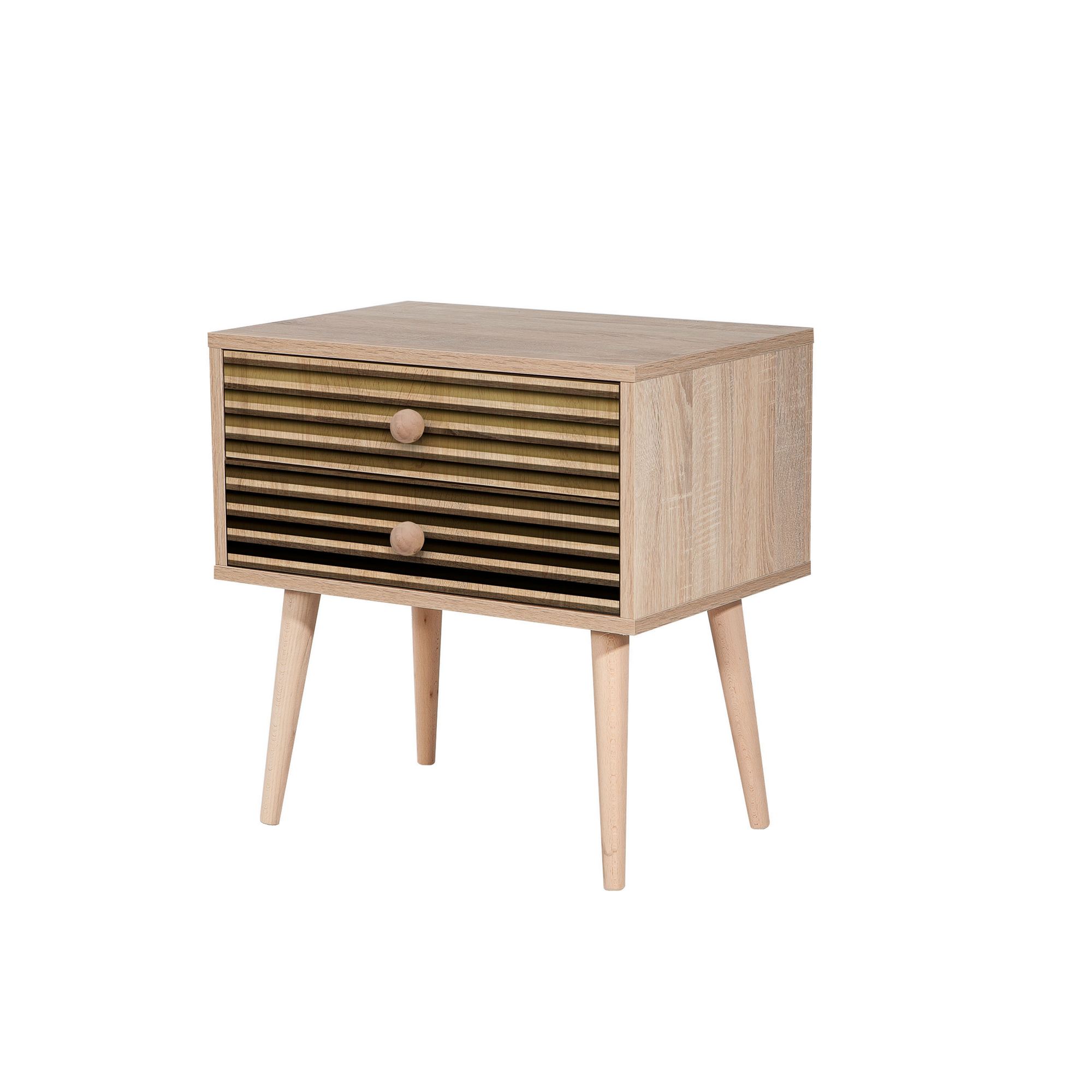 Noptiera, Hanah Home, pal melaminat, stejar sonoma, 60x40x61 cm, 869VEL3511 — imaginea 4