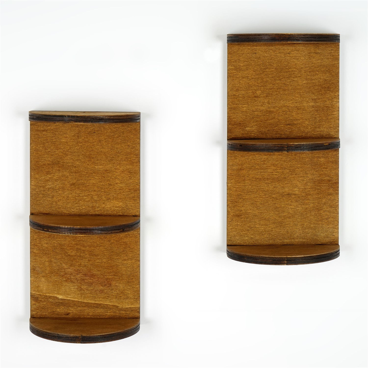 Raft de perete, Hanah Home, placaj, nuc, 30x15x9 cm — imaginea 2