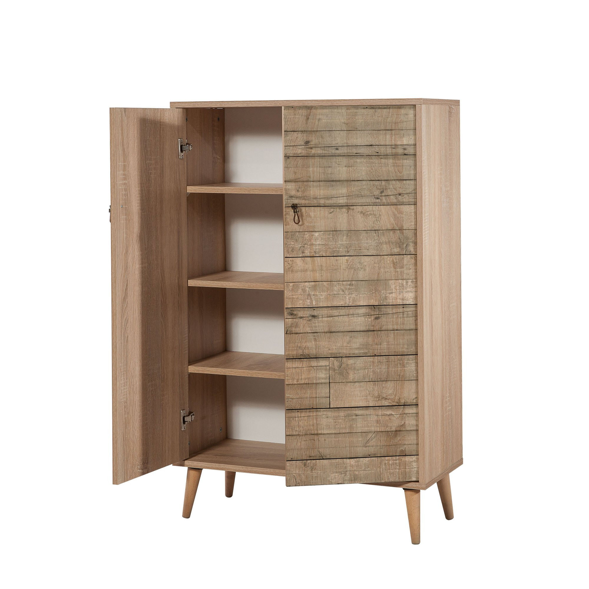 Dulap multifunctional, Hanah Home, pal melaminat, stejar sonoma, 80x36x127 cm, 863SPH3928 — imaginea 5