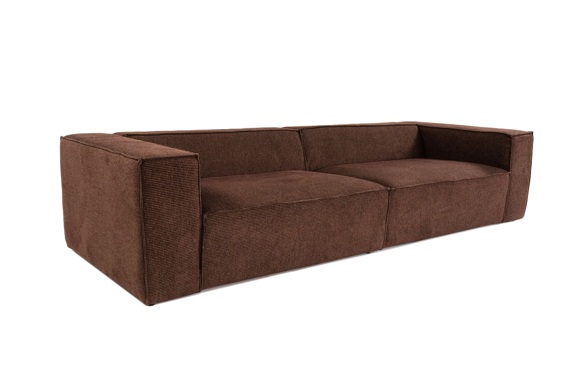 Canapea 4 locuri, Hanah Home, cadru lemn de carpen, tapiterie in, maro, 150x108x65 cm — imaginea 7