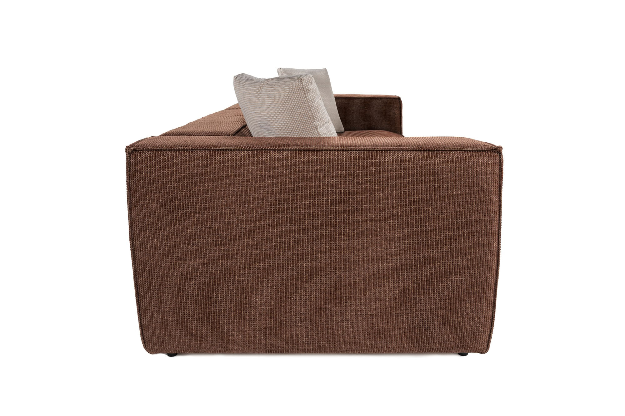 Canapea 4 locuri, Hanah Home, cadru lemn de carpen, tapiterie in, maro, 150x108x65 cm — imaginea 10