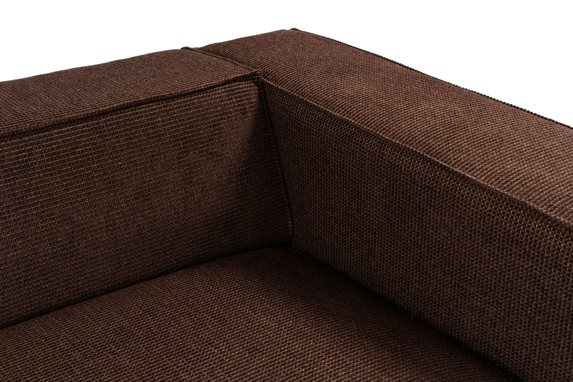 Canapea 4 locuri, Hanah Home, cadru lemn de carpen, tapiterie in, maro, 150x108x65 cm — imaginea 11